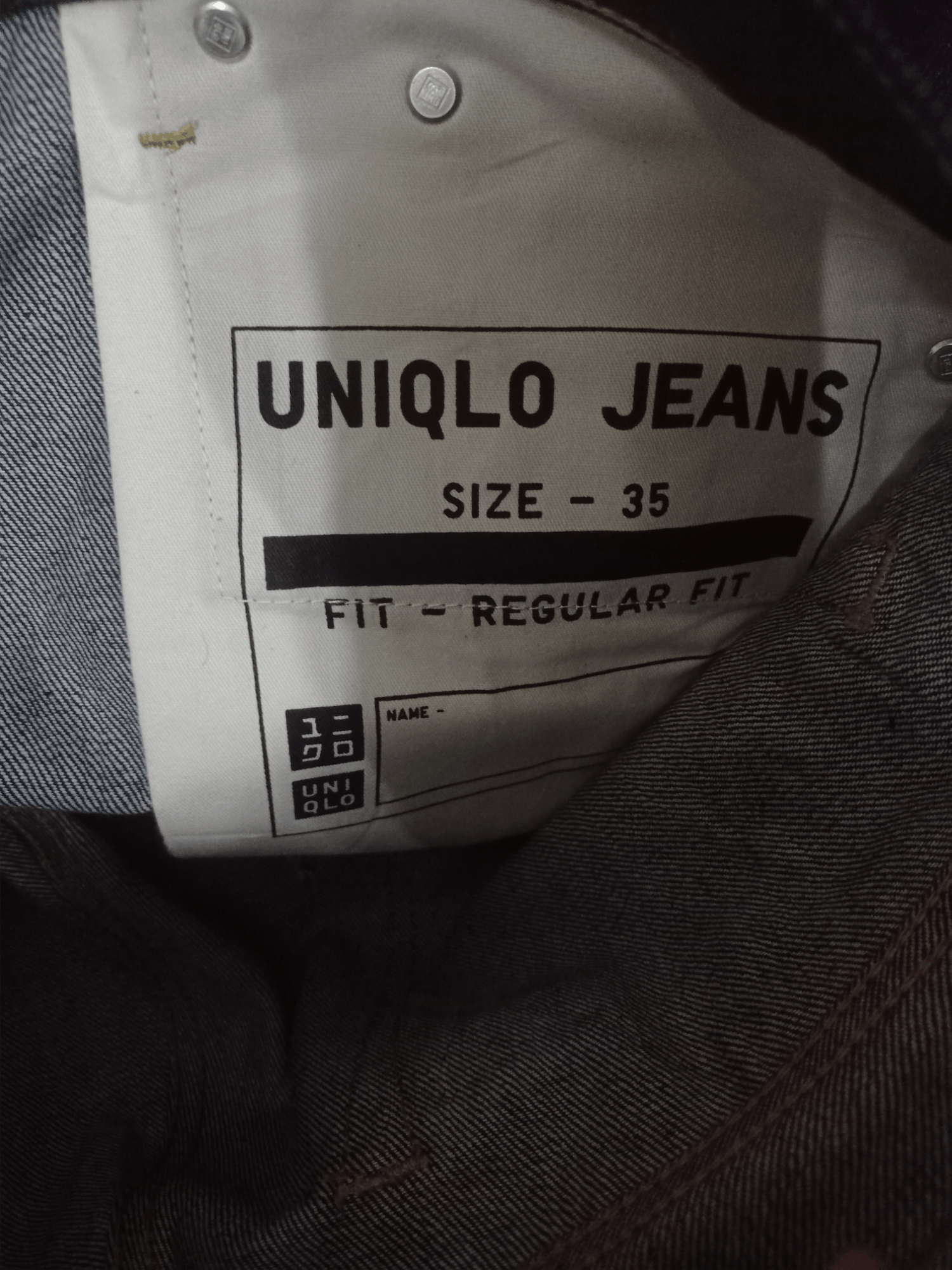 Japanese Brand × Uniqlo Vintage Japanese Uniqlo Baggy Style Raw Denim Selvedge Jeans Size US 35 - 10 Thumbnail