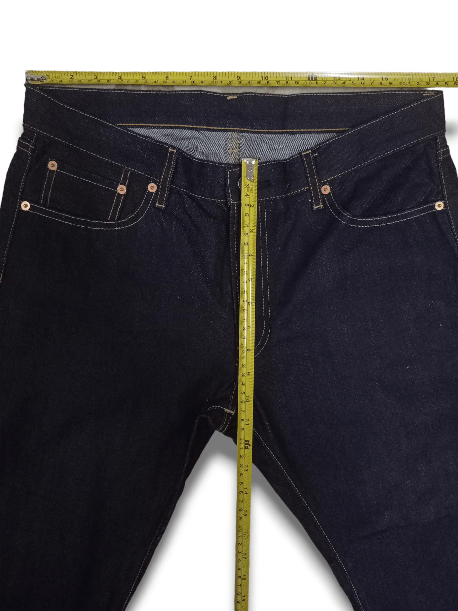 Japanese Brand × Uniqlo Vintage Japanese Uniqlo Baggy Style Raw Denim Selvedge Jeans Size US 35 - 7 Thumbnail
