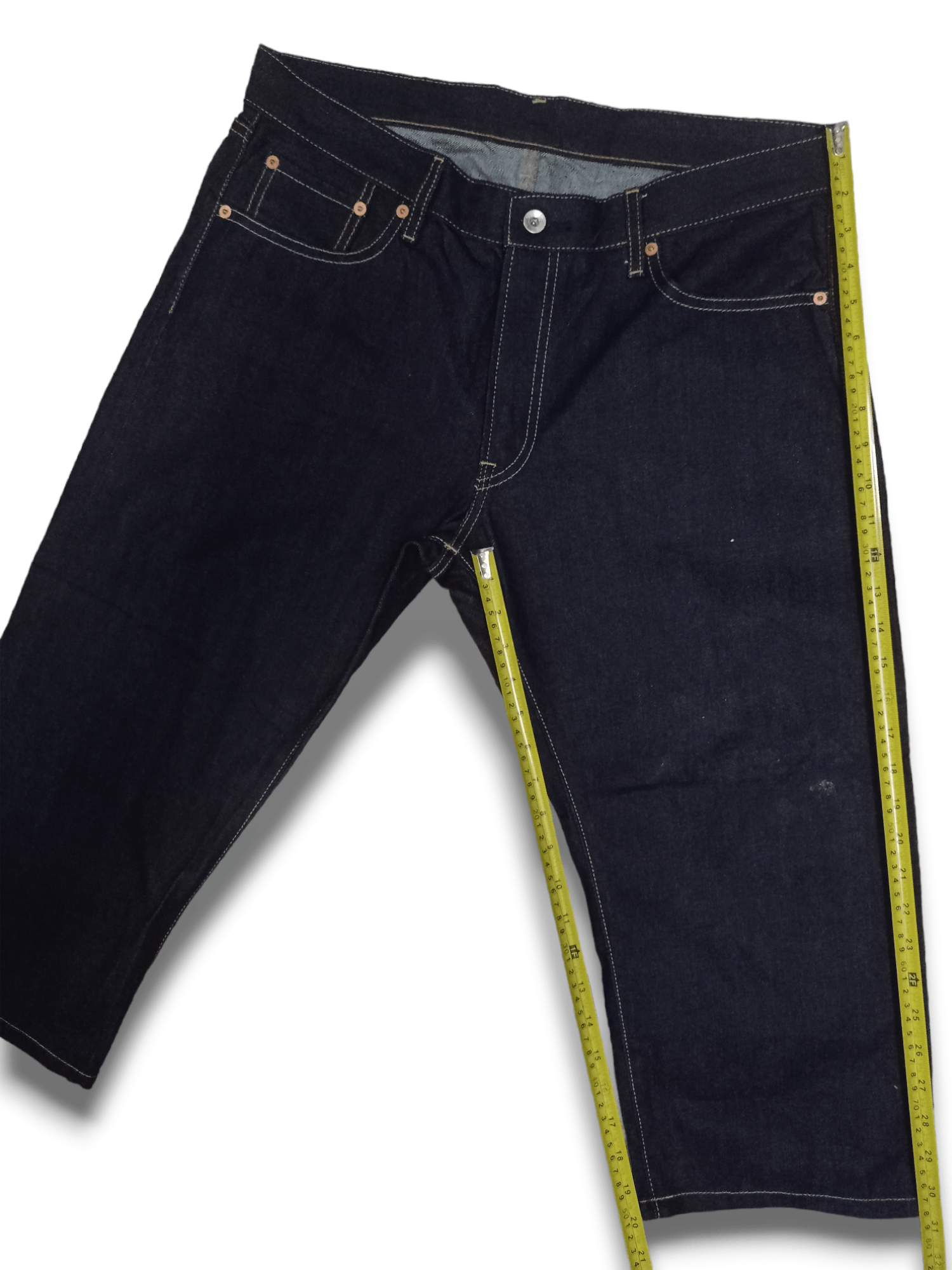Japanese Brand × Uniqlo Vintage Japanese Uniqlo Baggy Style Raw Denim Selvedge Jeans Size US 35 - 8 Thumbnail