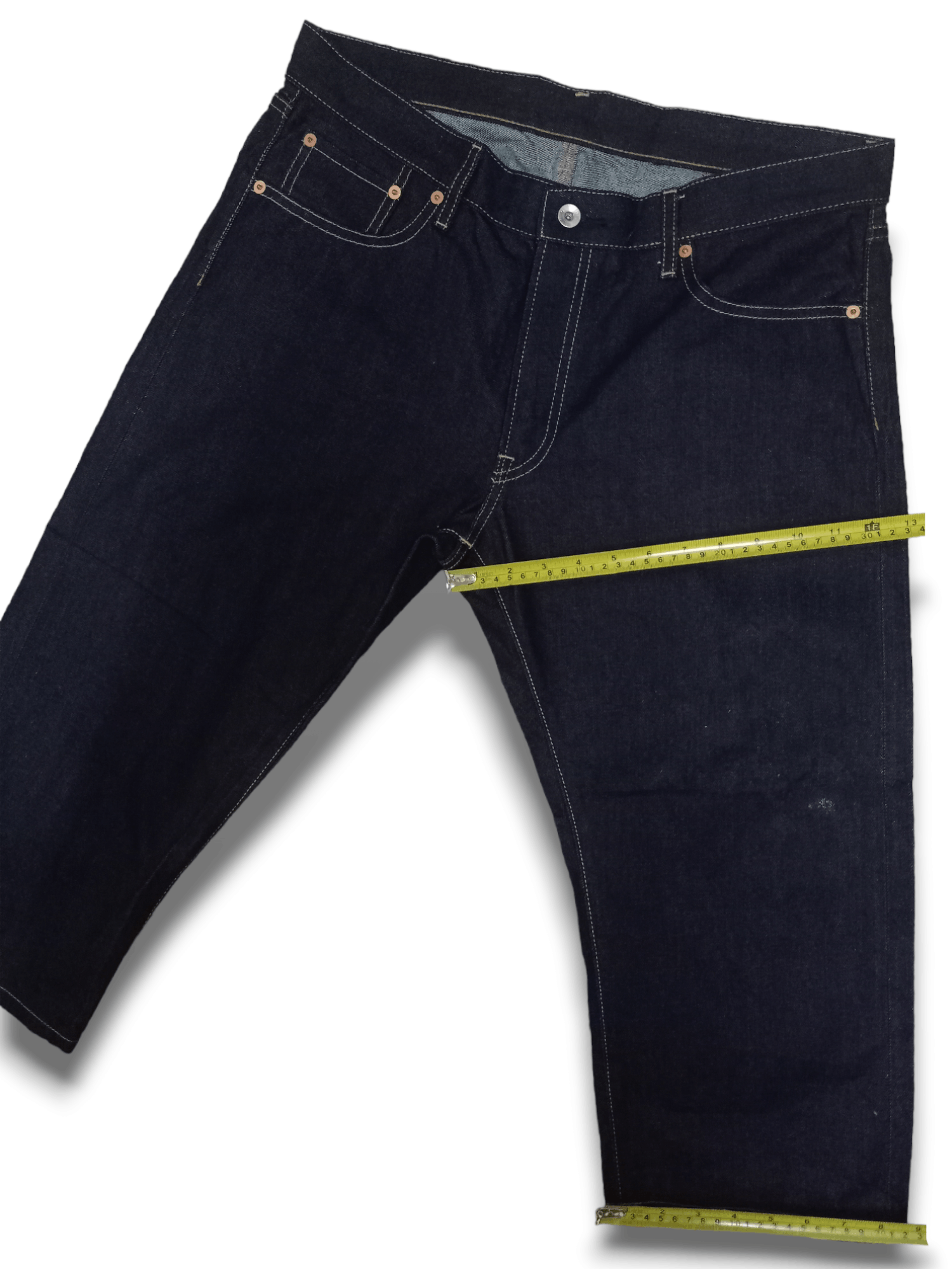 Japanese Brand × Uniqlo Vintage Japanese Uniqlo Baggy Style Raw Denim Selvedge Jeans Size US 35 - 9 Thumbnail