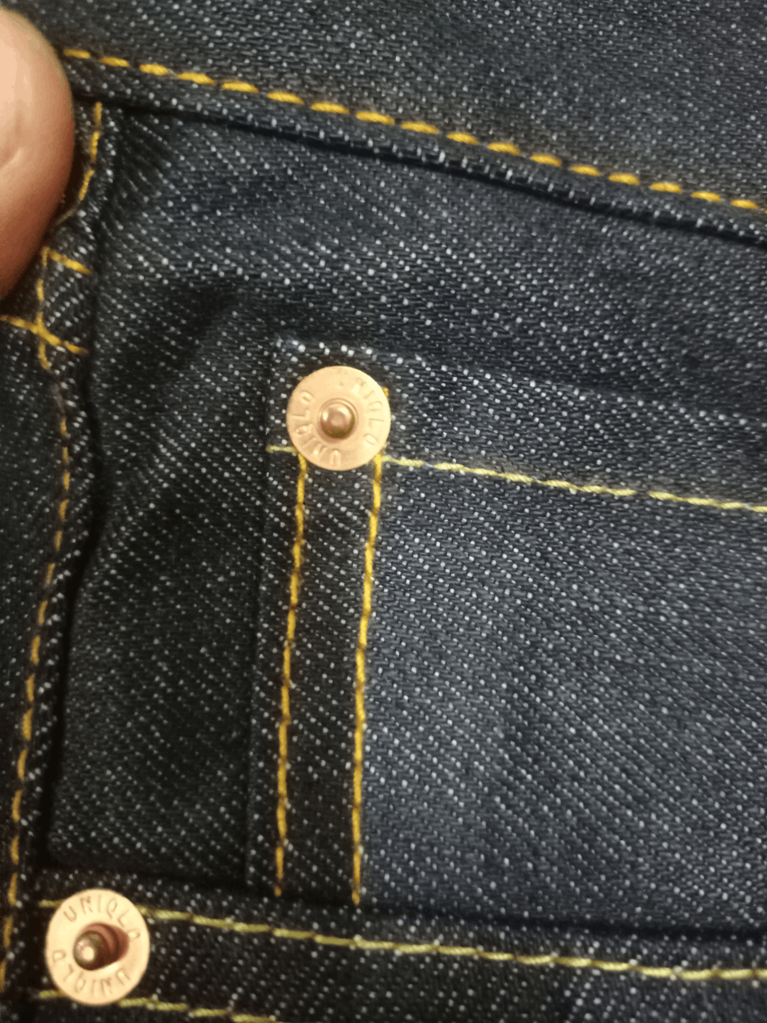 Japanese Brand × Uniqlo Vintage Japanese Uniqlo Baggy Style Raw Denim Selvedge Jeans Size US 35 - 6 Thumbnail