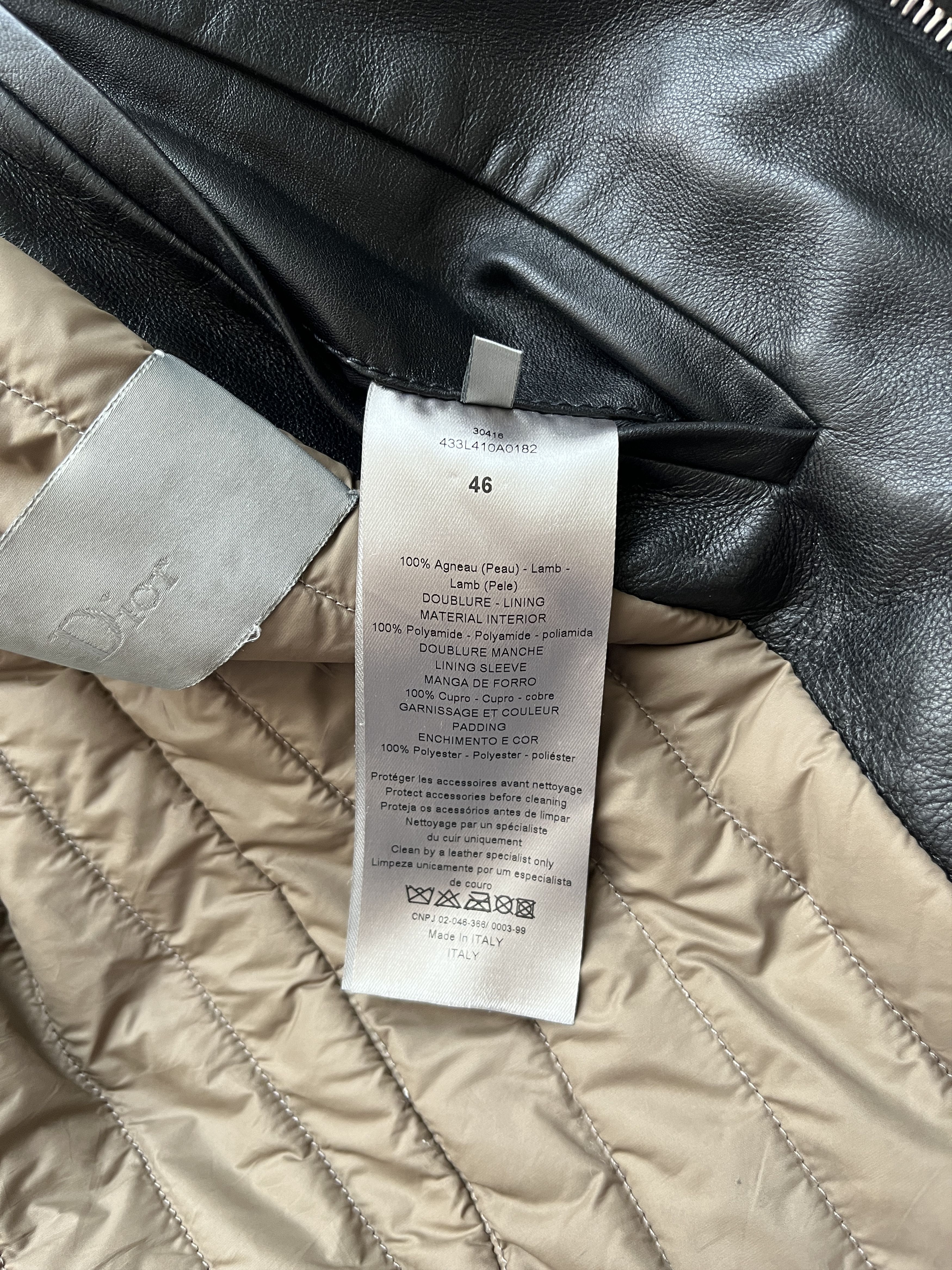 Dior ⚡️QUICK SALE⚡️Dior by KVA Black Leather Biker Jacket Size US S / EU 44-46 / 1 - 7 Thumbnail