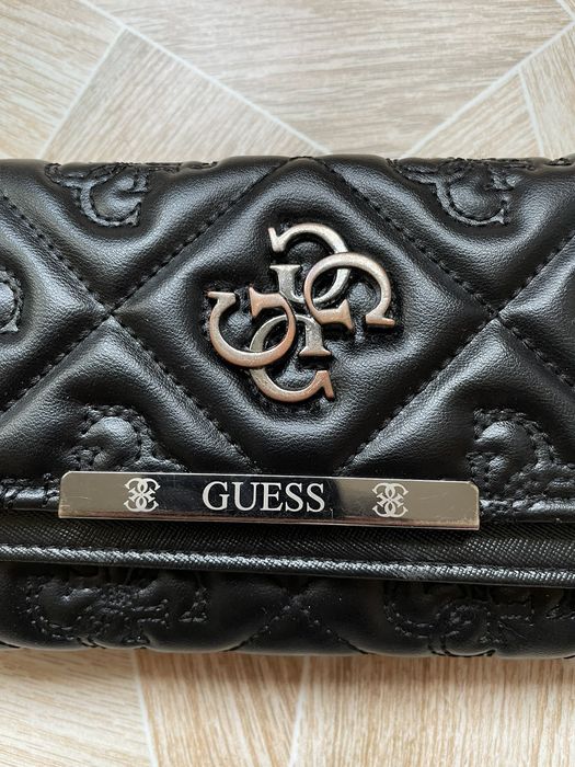 Vintage Vintage Guess Monogram Logo Leather Long Wallet | Grailed