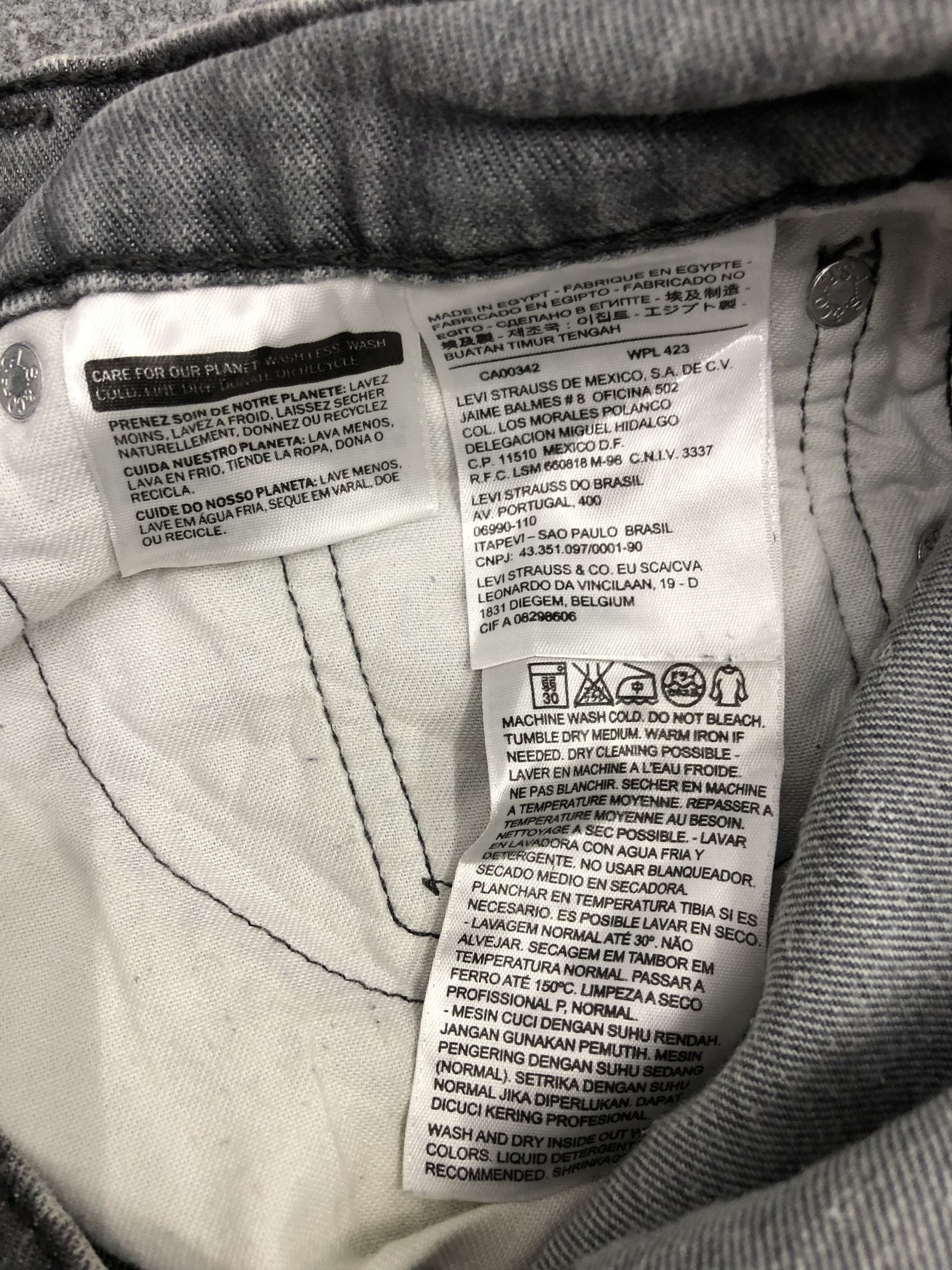 Levi's Vintage Levis 511 Faded Black Jeans DP1216 Size US 31 - 6 Thumbnail