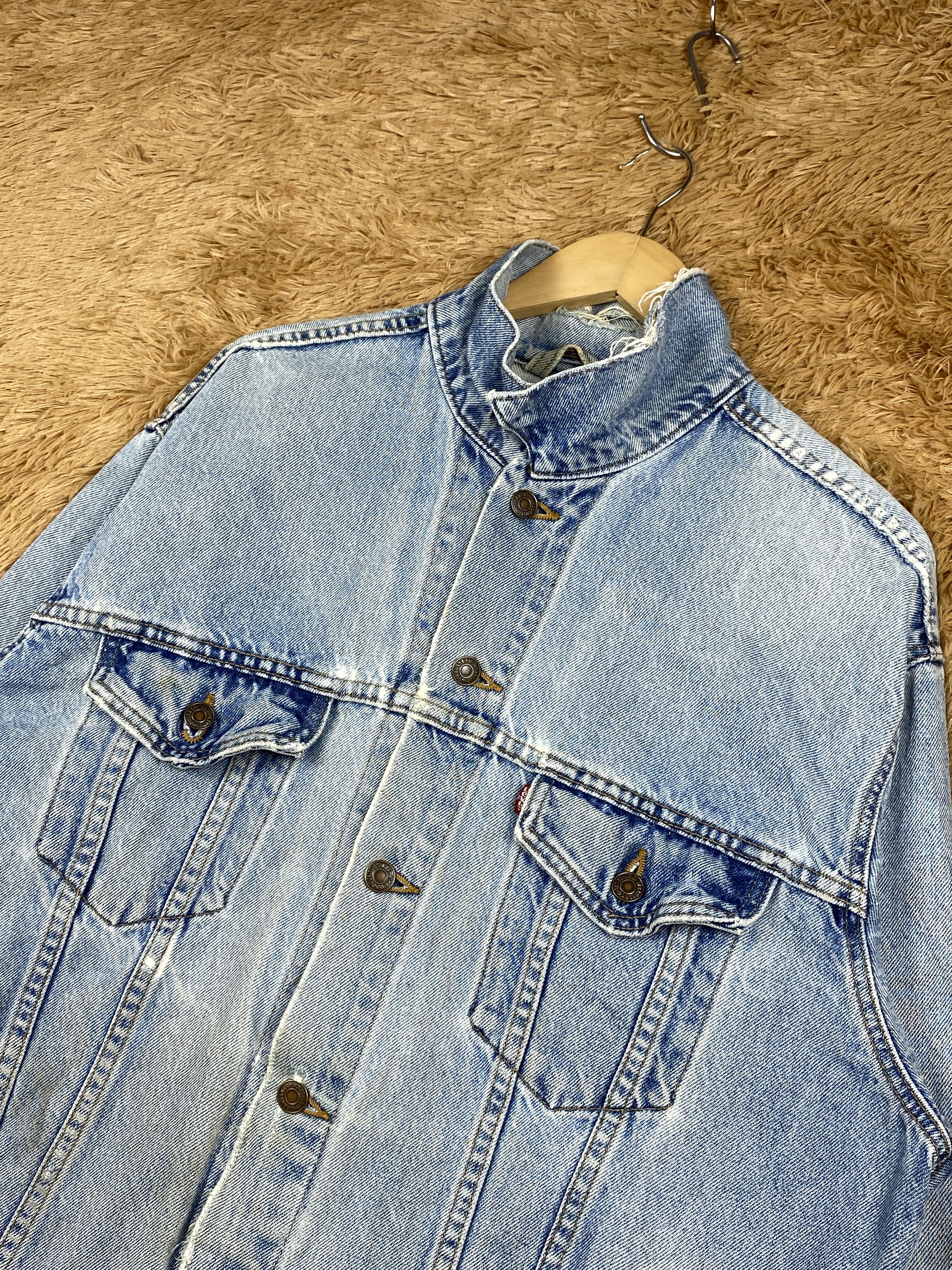 Levi's Vintage Levis Faded Denim Button Up Jacket J1624 Size US L / EU 52-54 / 3 - 2 Thumbnail