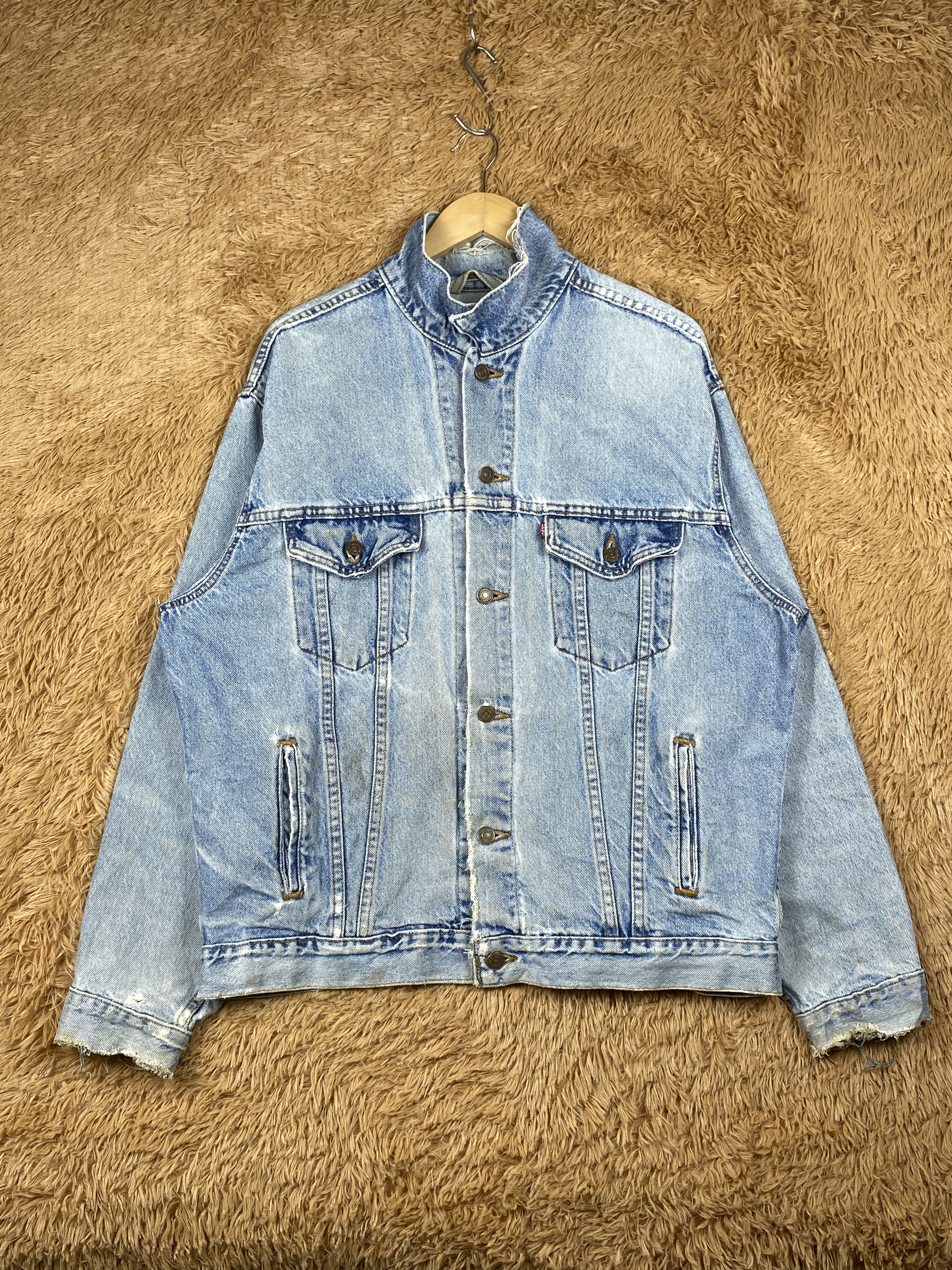 Levi's Vintage Levis Faded Denim Button Up Jacket J1624 Size US L / EU 52-54 / 3 - 1 Thumbnail