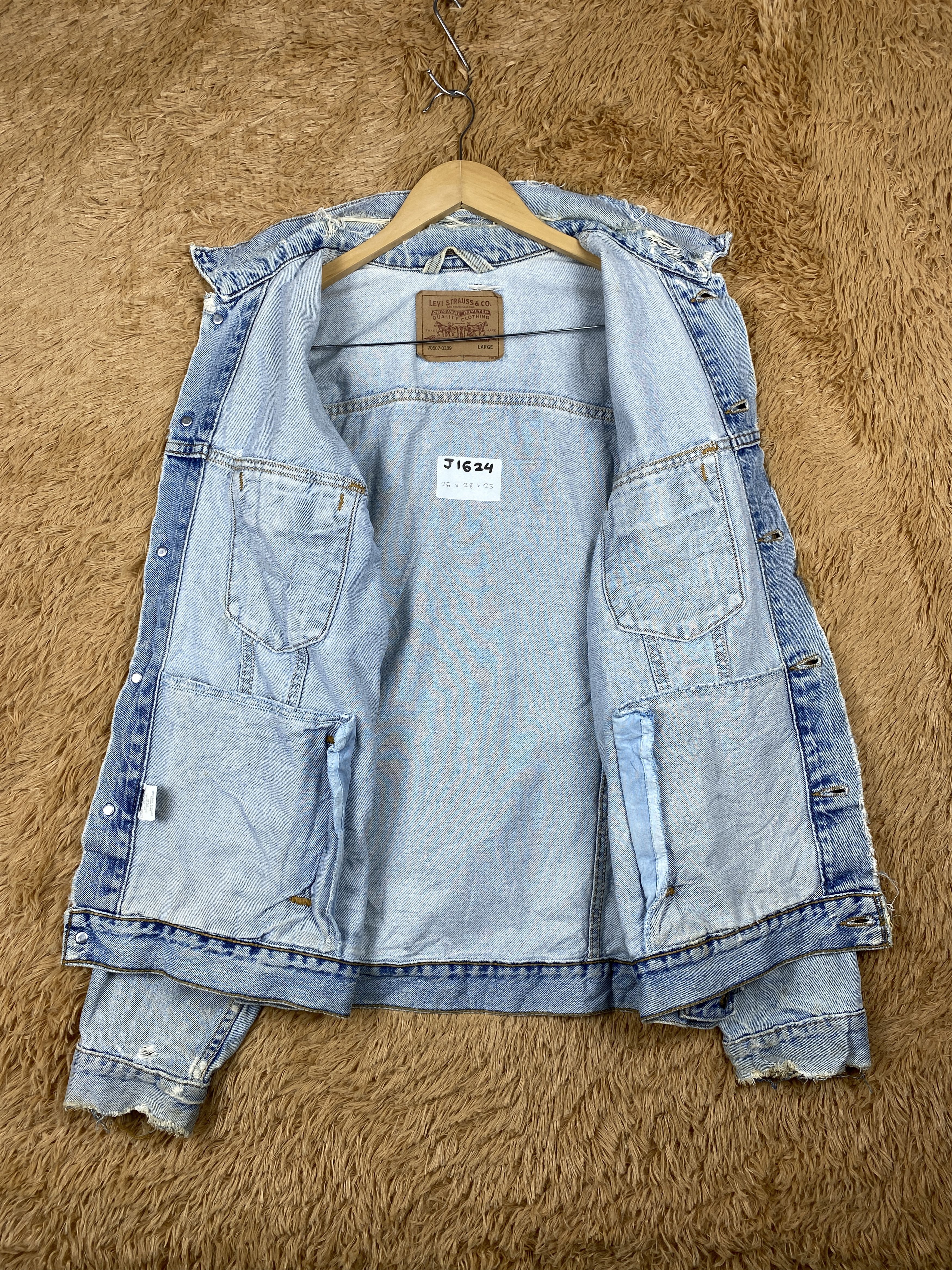 Levi's Vintage Levis Faded Denim Button Up Jacket J1624 Size US L / EU 52-54 / 3 - 9 Thumbnail