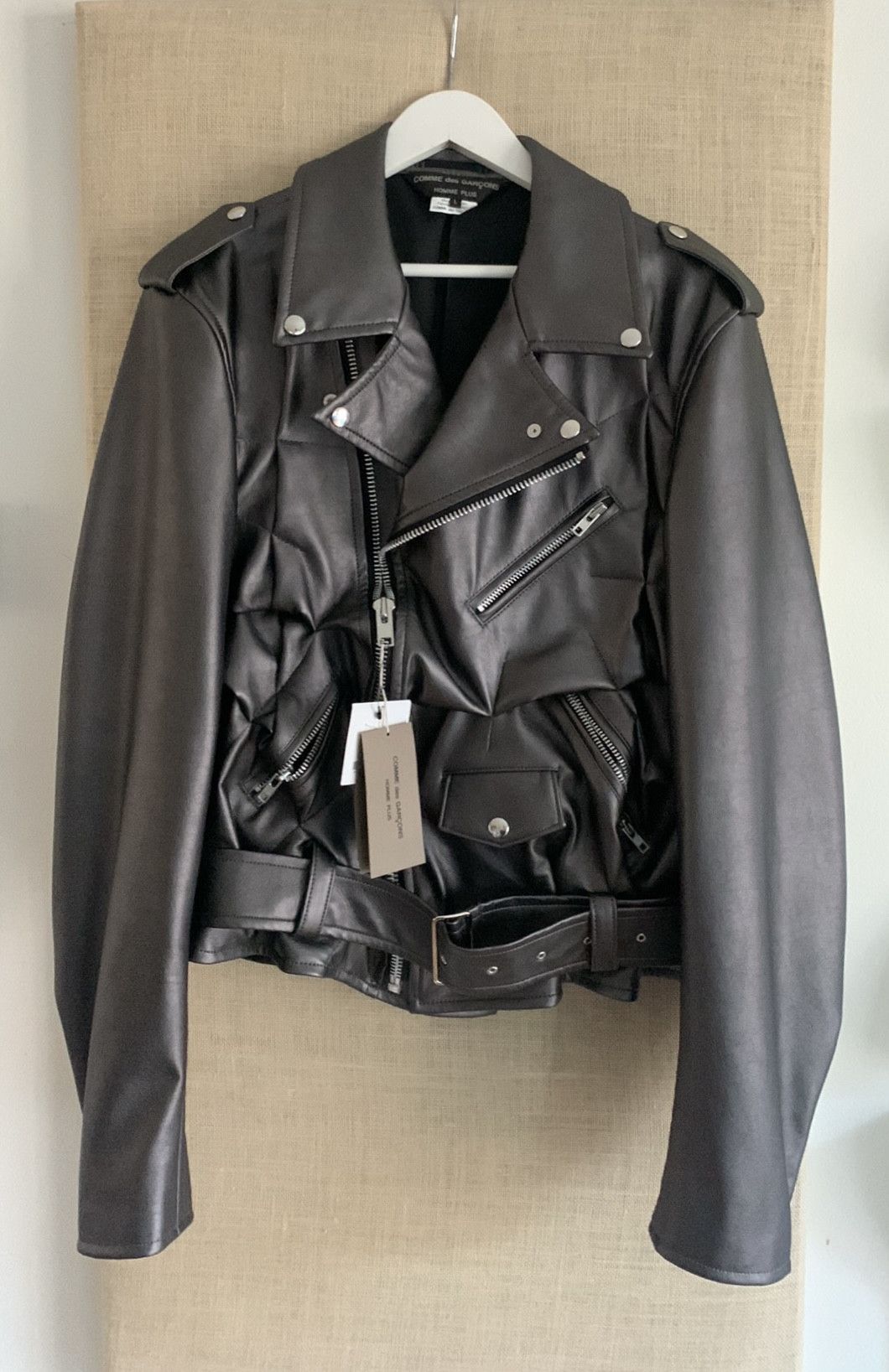 Comme des Garcons × Junya Watanabe NWT CDG AD2020 homme plus fold stitch Moto Size US L / EU 52-54 / 3 - 2 Thumbnail