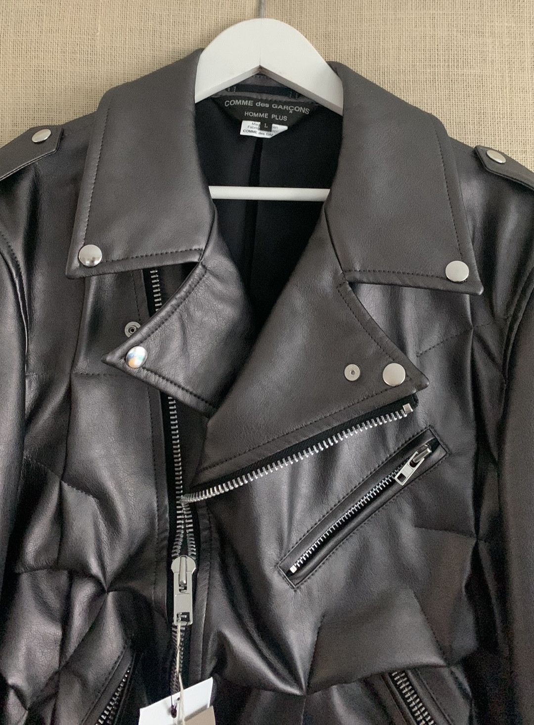 Comme des Garcons × Junya Watanabe NWT CDG AD2020 homme plus fold stitch Moto Size US L / EU 52-54 / 3 - 3 Thumbnail