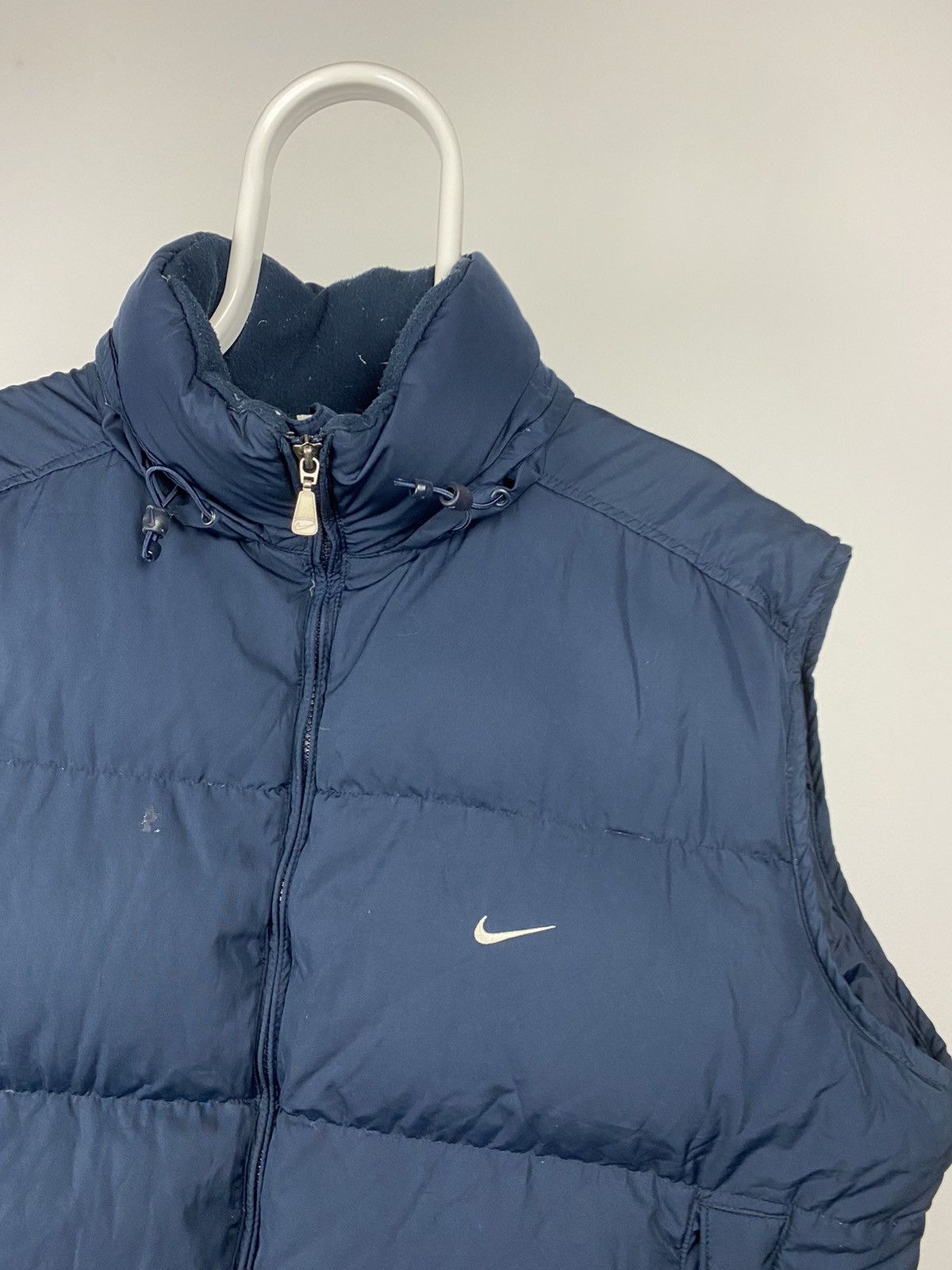 Nike × Vintage Nike vintage navy puffer vest small swoosh 2000s Size US XL / EU 56 / 4 - 2 Thumbnail