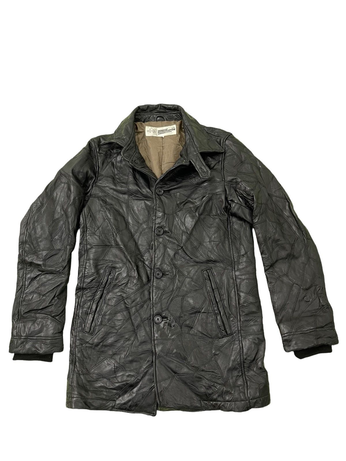 Genetic Manipulation Shinichiro Kuriya Scab Patchwork Sheep Leather Button Jacket 1🟦 Size US M / EU 48-50 / 2 - 3 Thumbnail