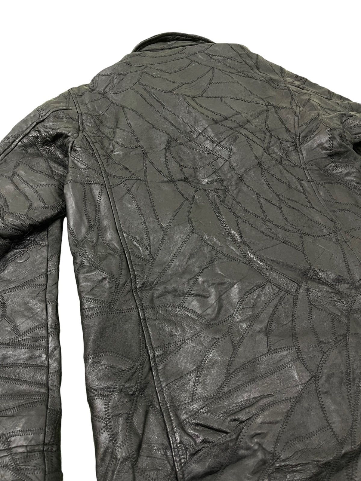 Genetic Manipulation Shinichiro Kuriya Scab Patchwork Sheep Leather Button Jacket 1🟦 Size US M / EU 48-50 / 2 - 7 Thumbnail