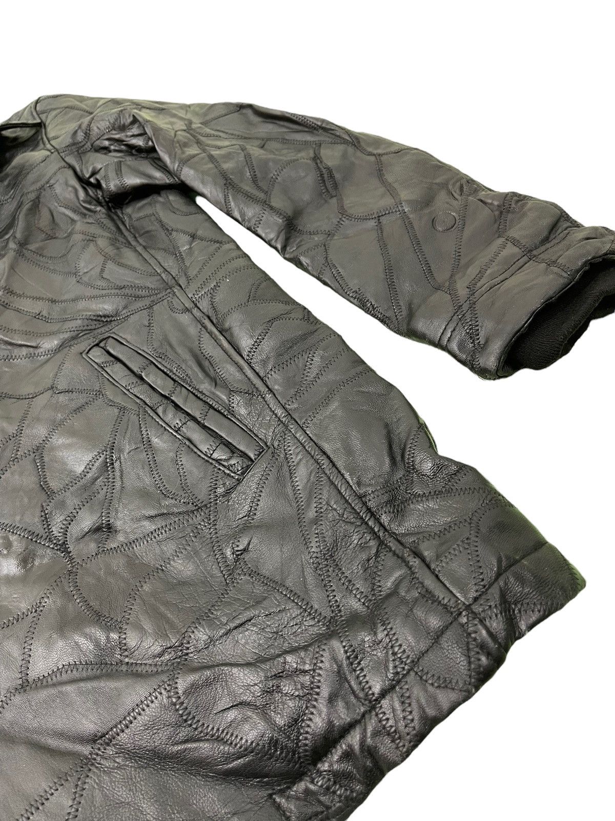 Genetic Manipulation Shinichiro Kuriya Scab Patchwork Sheep Leather Button Jacket 1🟦 Size US M / EU 48-50 / 2 - 4 Thumbnail