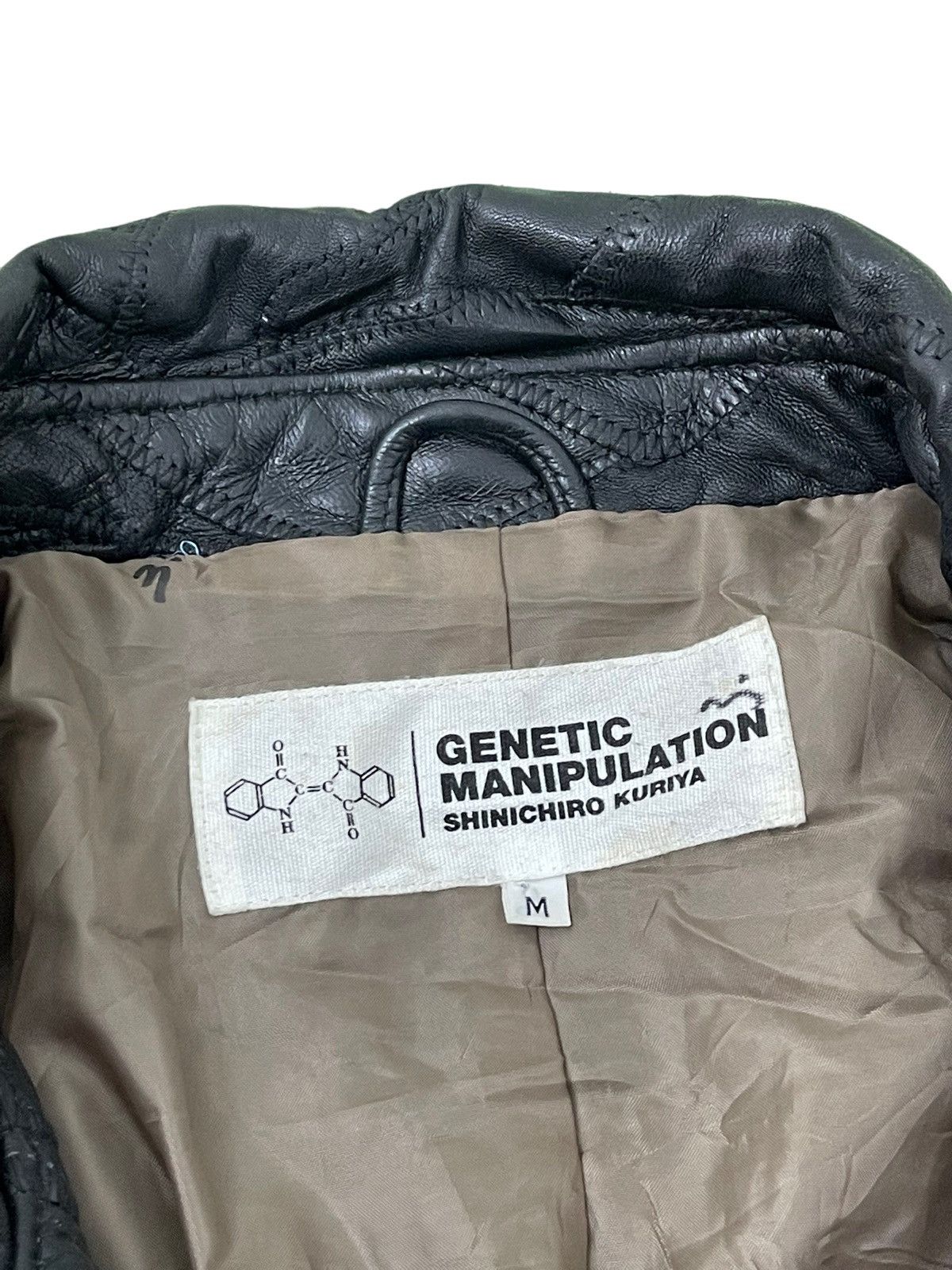 Genetic Manipulation Shinichiro Kuriya Scab Patchwork Sheep Leather Button Jacket 1🟦 Size US M / EU 48-50 / 2 - 8 Thumbnail