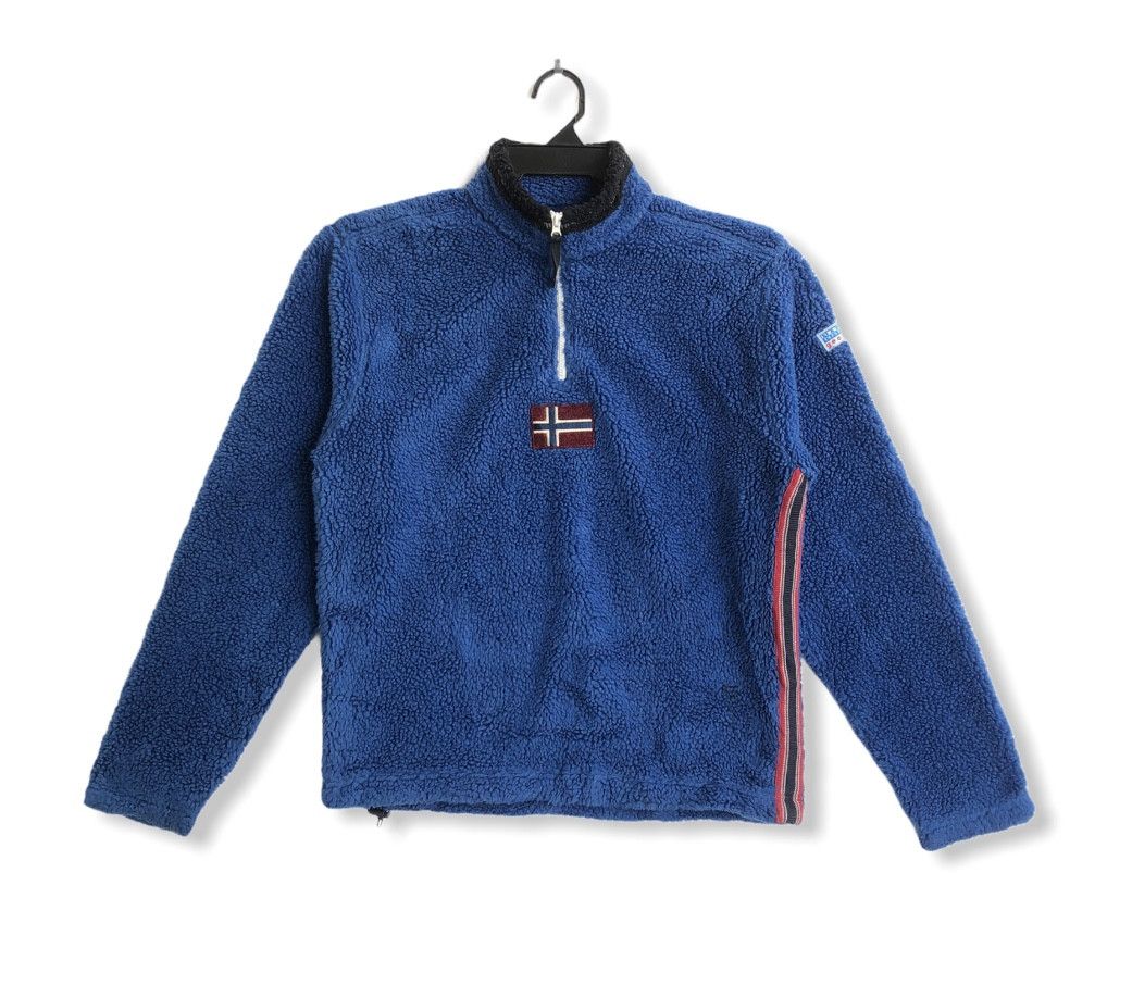 Napapijri × Vintage VINTAGE NAPAPIJRI SHERPA FLEECE PULLOVER JACKET Size US S / EU 44-46 / 1 - 1 Thumbnail