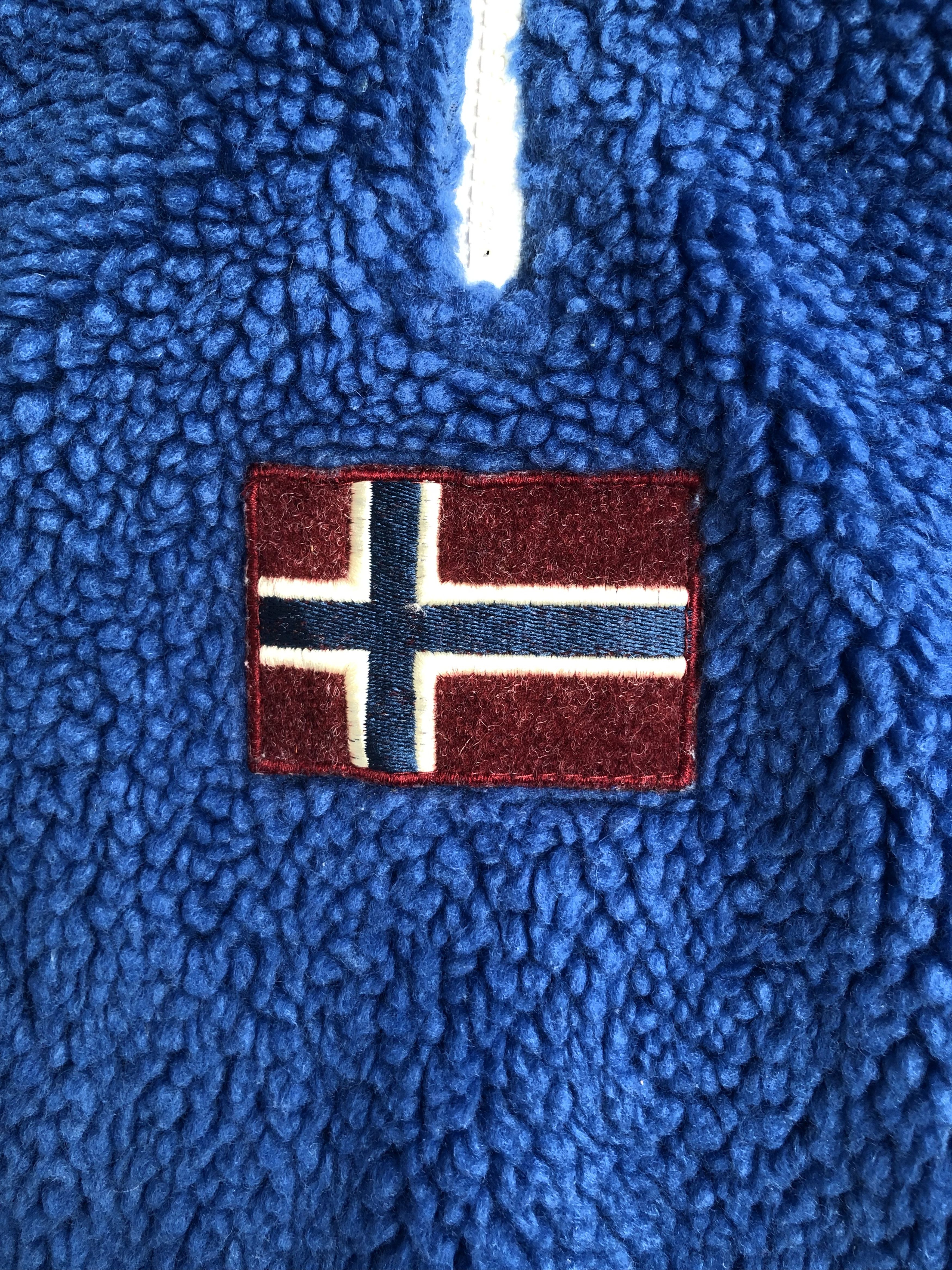 Napapijri × Vintage VINTAGE NAPAPIJRI SHERPA FLEECE PULLOVER JACKET Size US S / EU 44-46 / 1 - 4 Thumbnail