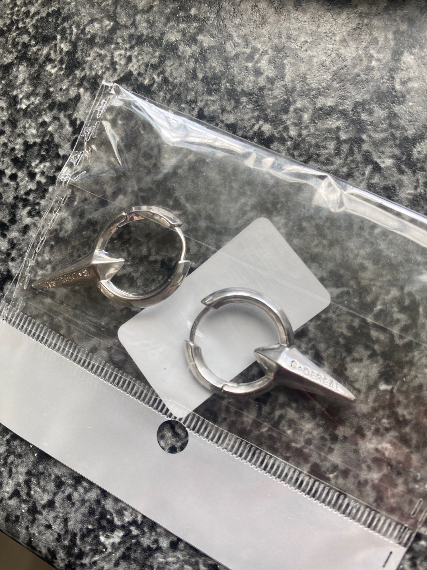 Jewelry Silver Color Barb Geometric Hoop Earrings Size ONE SIZE - 5 Thumbnail