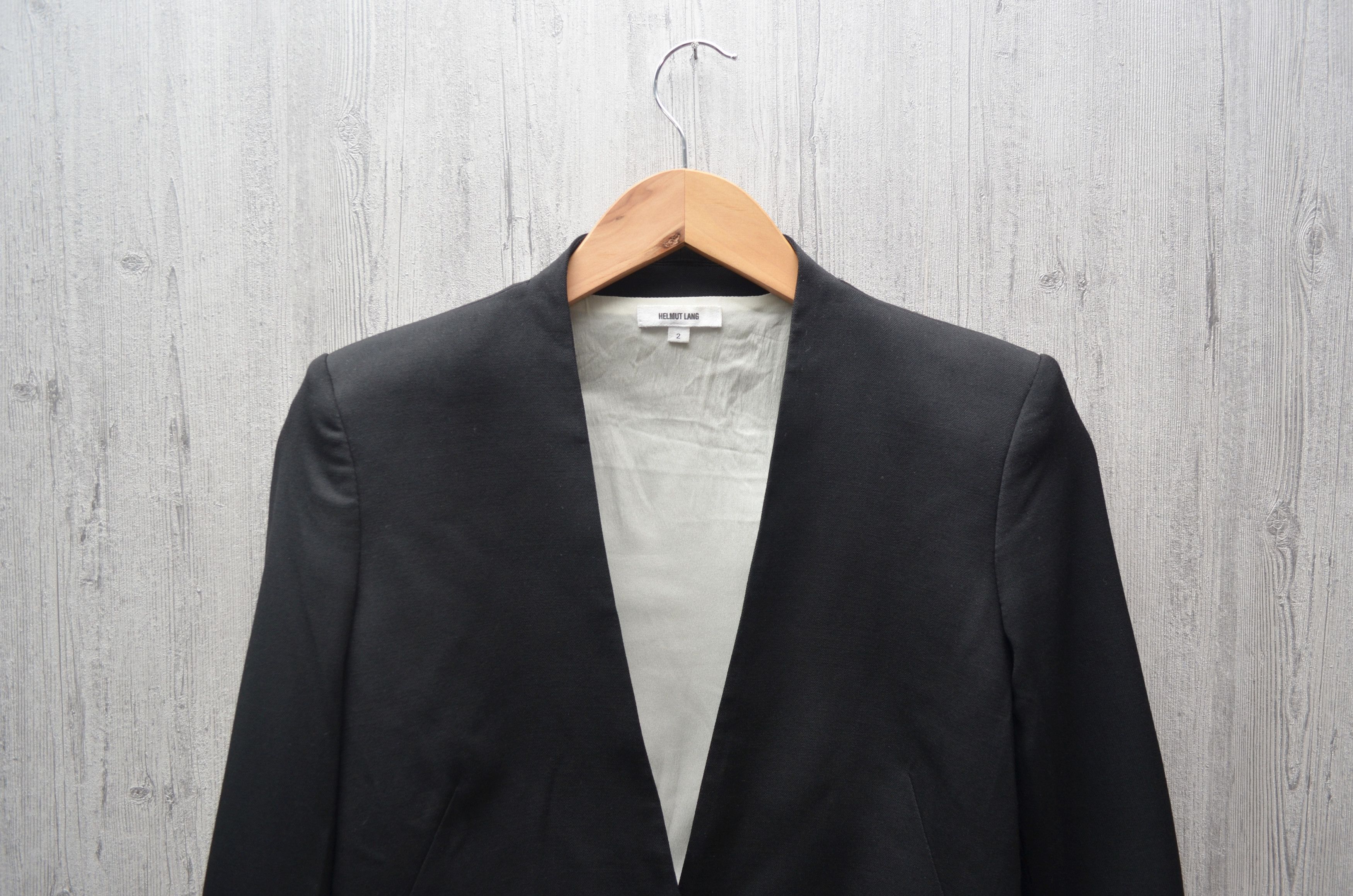 Helmut Lang Helmut Lang Size Wmns US2 Black Wool Cropped Tuxedo Blazer Size XS / US 0-2 / IT 36-38 - 8 Thumbnail