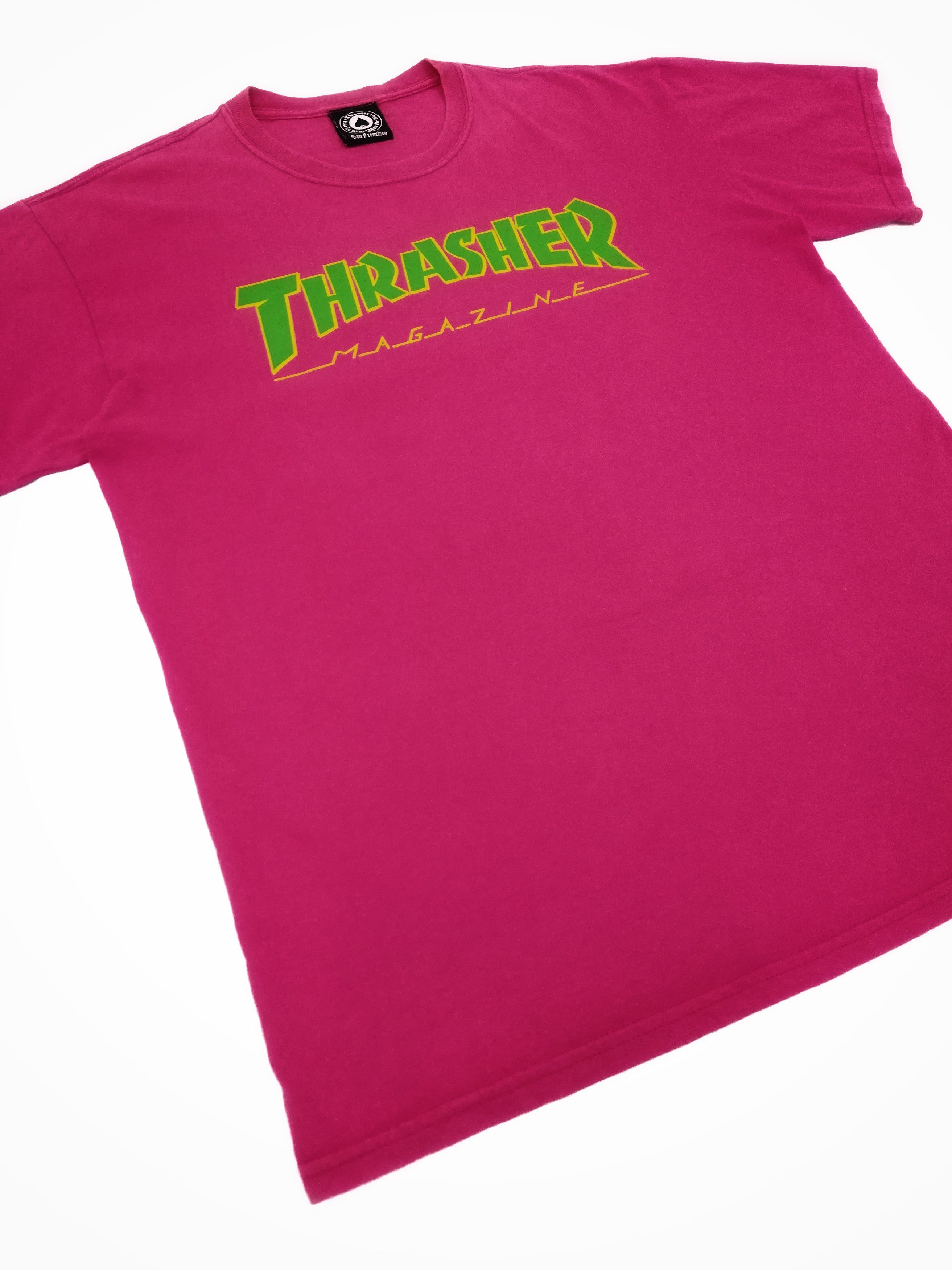 Thrasher 🔥Thrasher Magazine Big Logo Tee Pink T-shirt Cotton🔥 Size US M / EU 48-50 / 2 - 3 Thumbnail