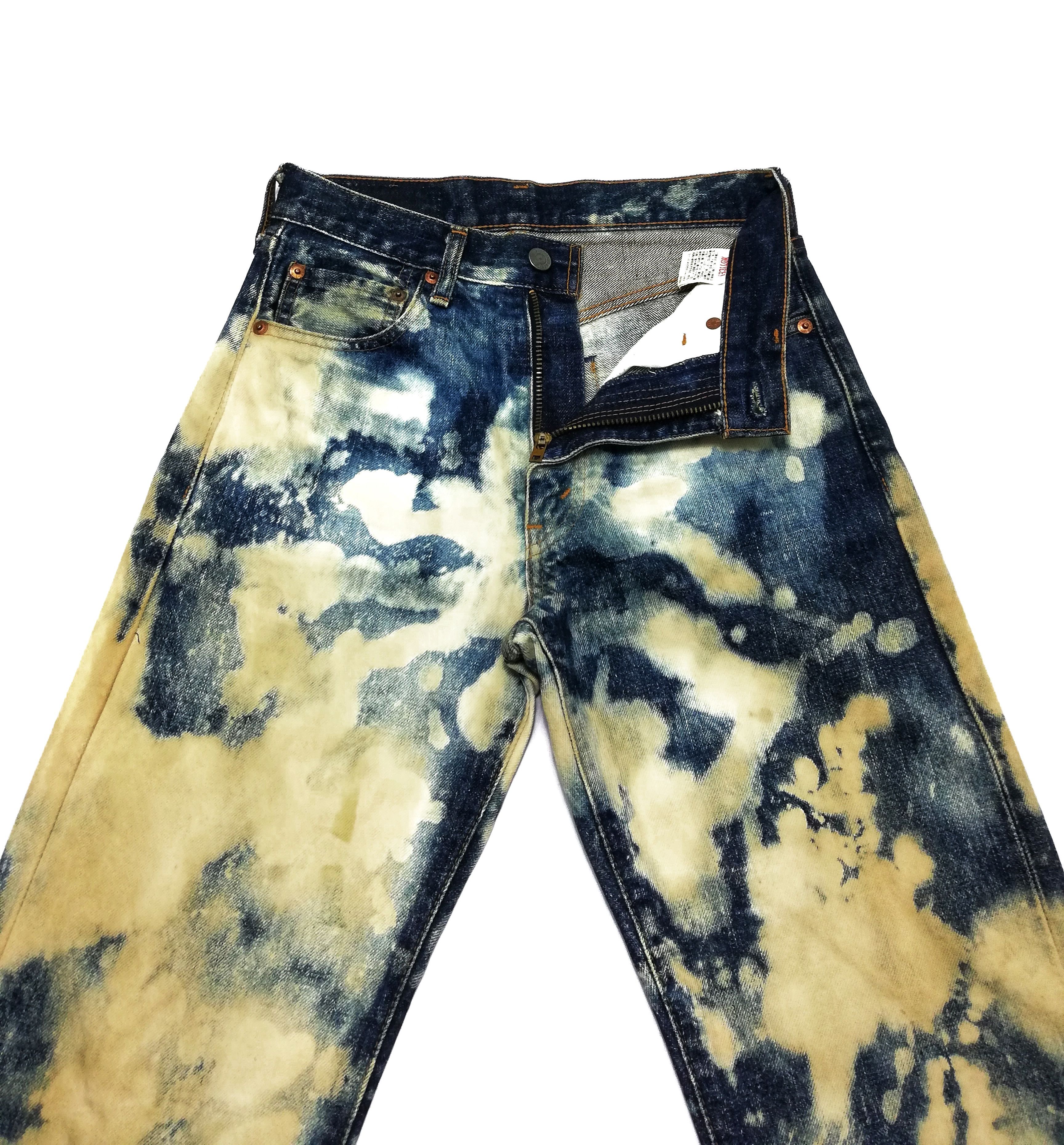 Levi's × Levi's Vintage Clothing 🔥Levi's 502 Custom Acid Wash Japan Bleacher Selvedge Jeans Size US 27 - 5 Thumbnail