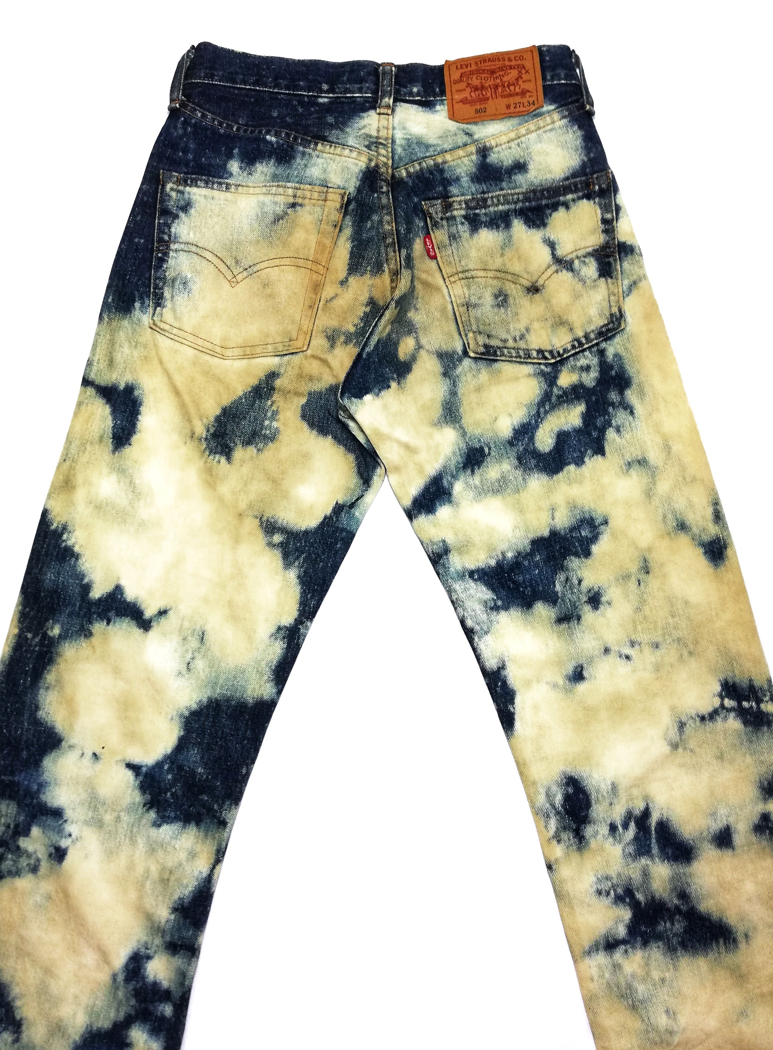 Levi's × Levi's Vintage Clothing 🔥Levi's 502 Custom Acid Wash Japan Bleacher Selvedge Jeans Size US 27 - 19 Thumbnail