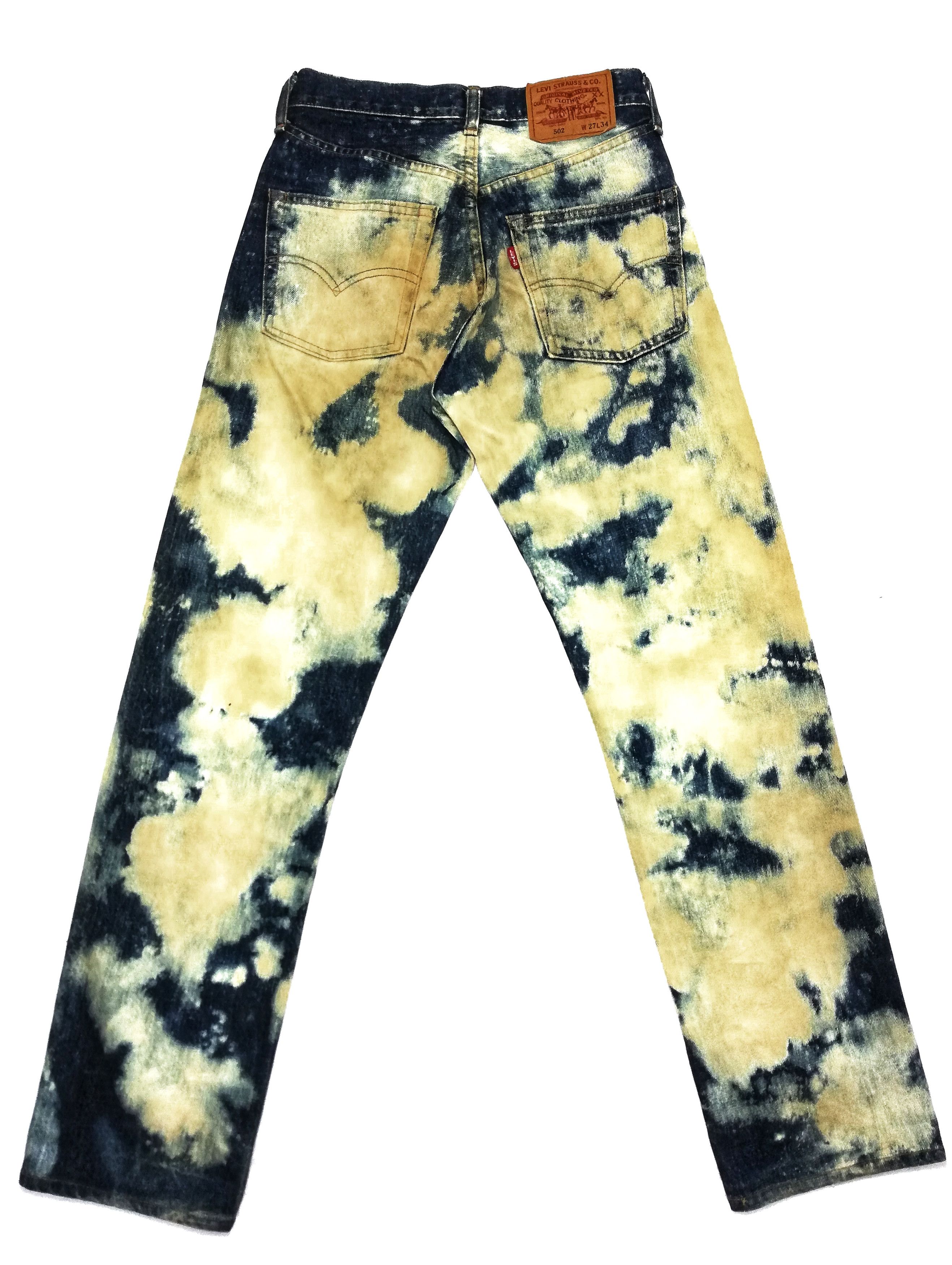 Levi's × Levi's Vintage Clothing 🔥Levi's 502 Custom Acid Wash Japan Bleacher Selvedge Jeans Size US 27 - 14 Thumbnail
