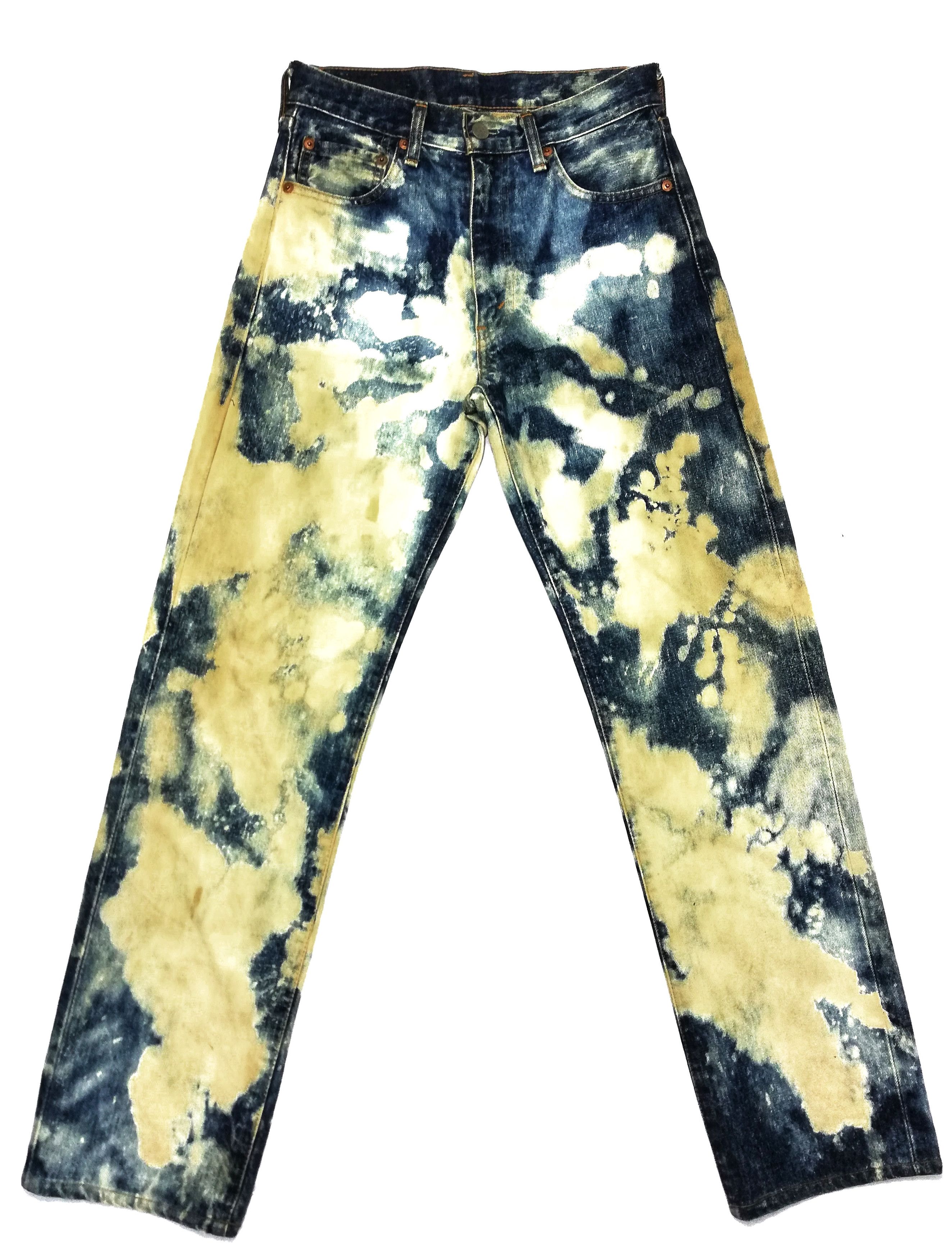 Levi's × Levi's Vintage Clothing 🔥Levi's 502 Custom Acid Wash Japan Bleacher Selvedge Jeans Size US 27 - 2 Thumbnail