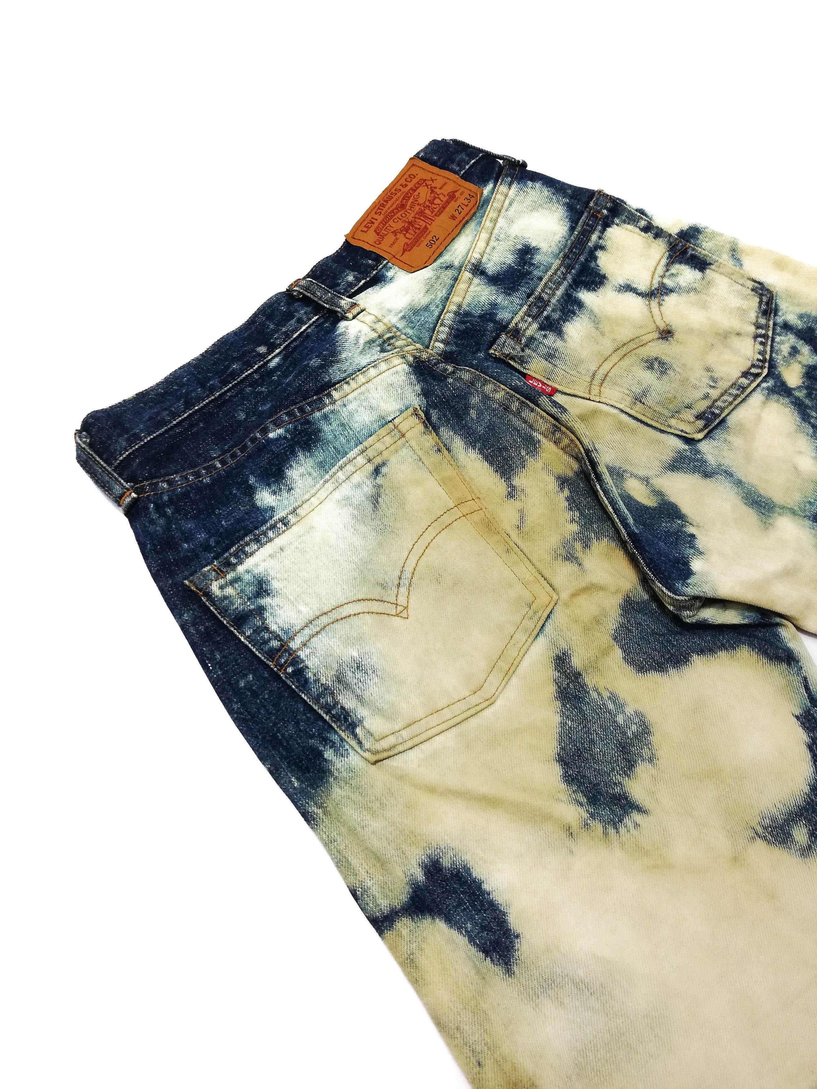 Levi's × Levi's Vintage Clothing 🔥Levi's 502 Custom Acid Wash Japan Bleacher Selvedge Jeans Size US 27 - 20 Thumbnail