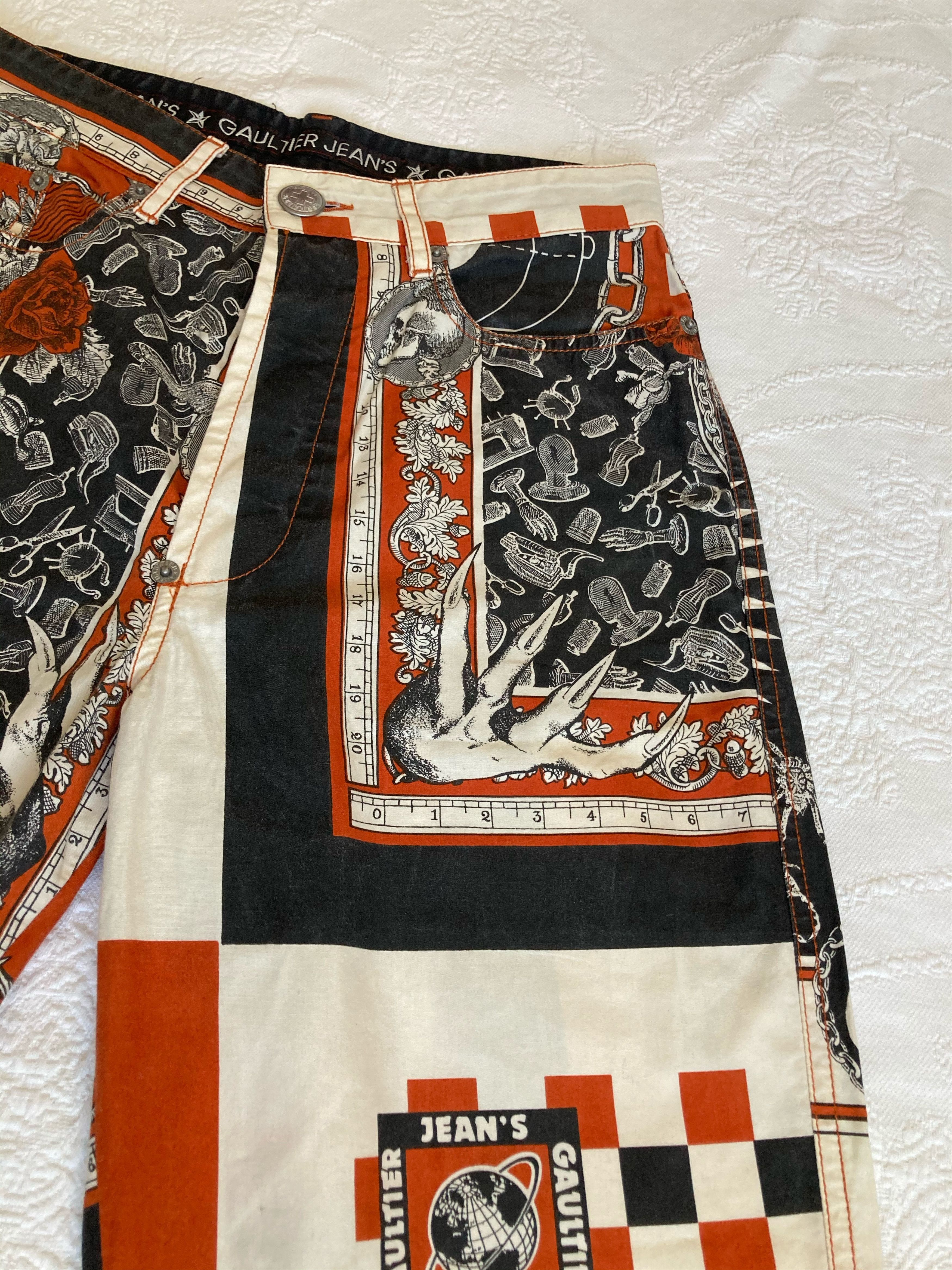 Jean Paul Gaultier Jean paul Gaultier SS94 Handkerchief printed pants Size US 26 / EU 42 - 7 Thumbnail