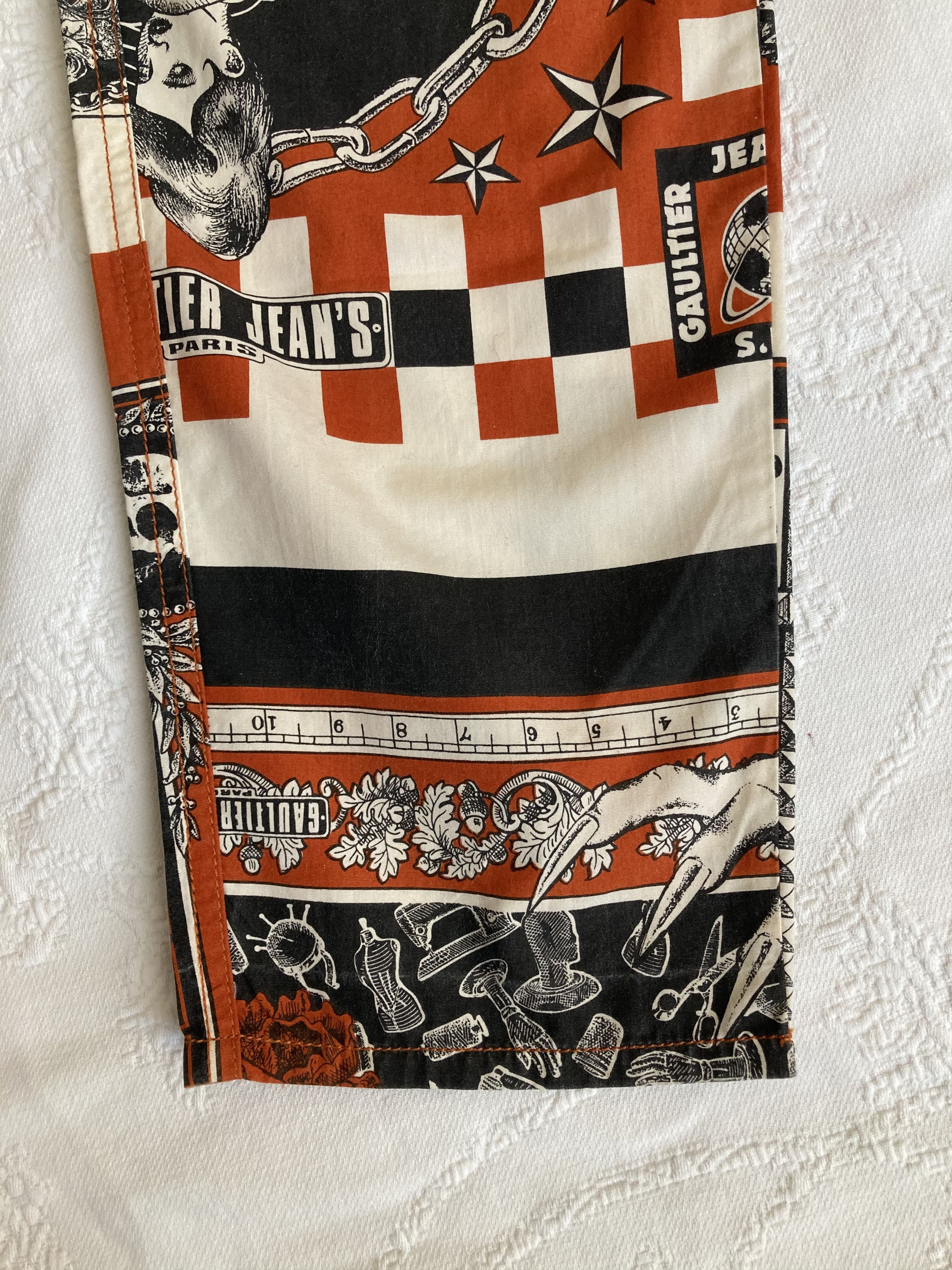 Jean Paul Gaultier Jean paul Gaultier SS94 Handkerchief printed pants Size US 26 / EU 42 - 4 Thumbnail
