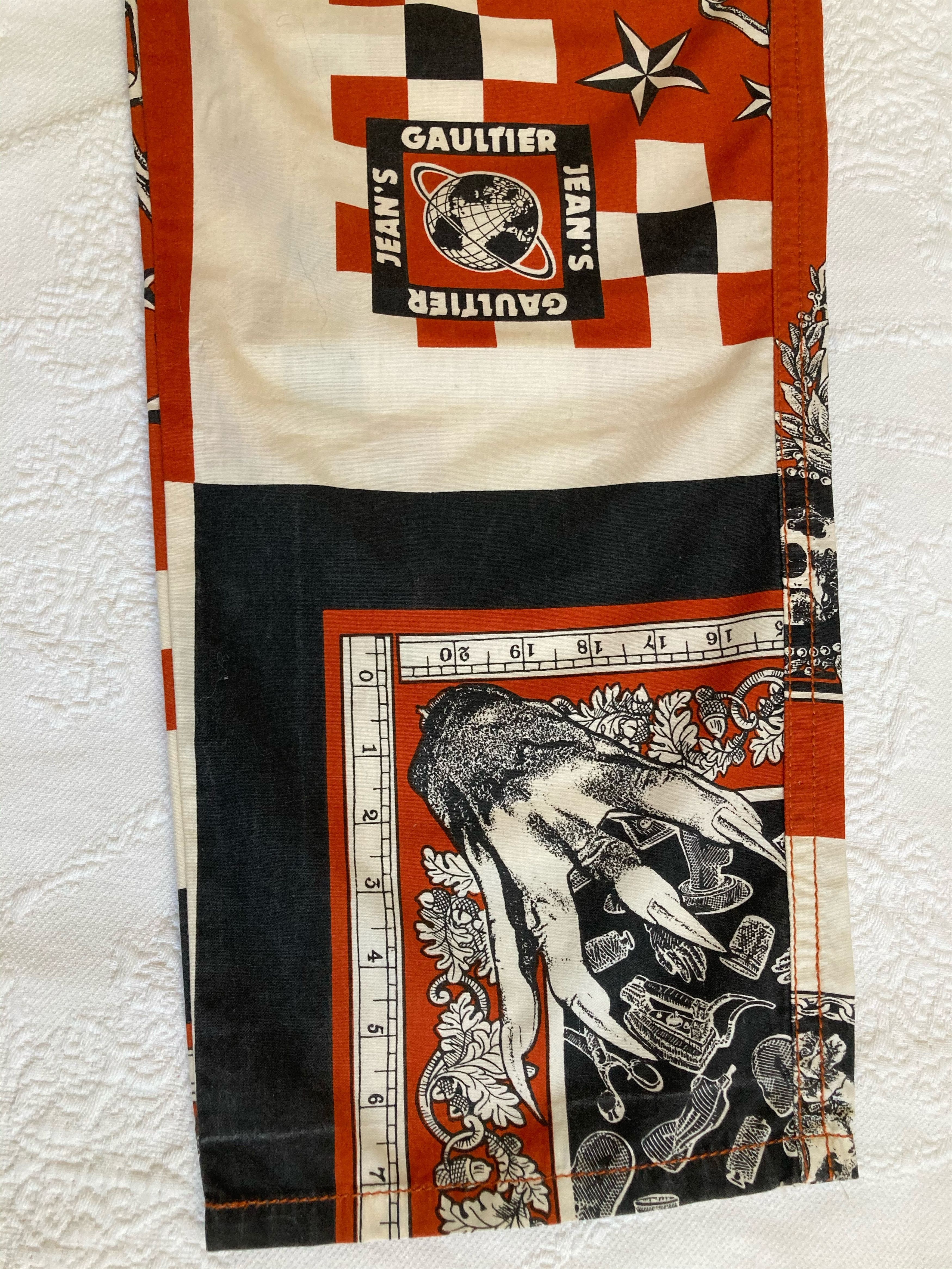 Jean Paul Gaultier Jean paul Gaultier SS94 Handkerchief printed pants Size US 26 / EU 42 - 10 Thumbnail
