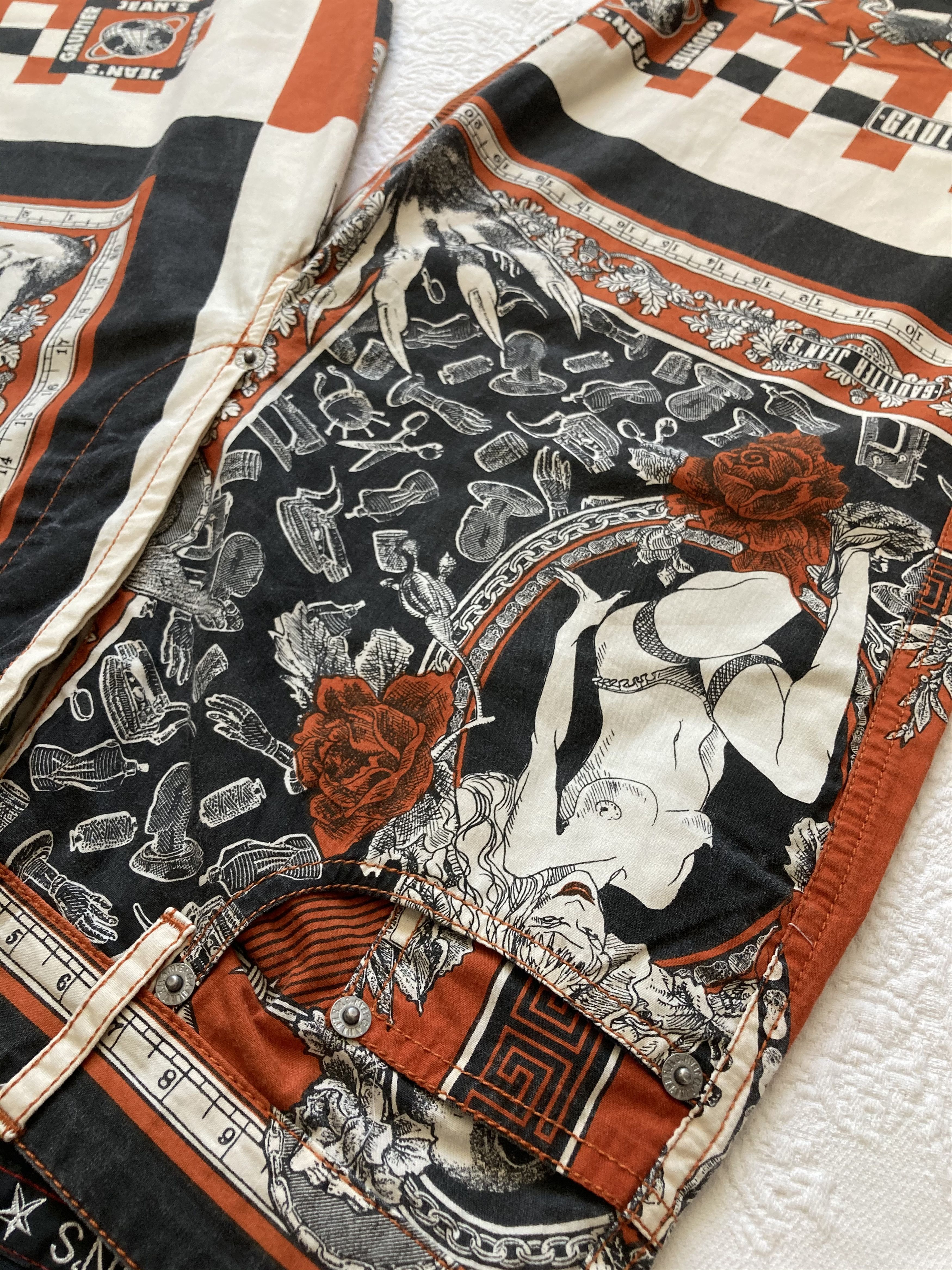 Jean Paul Gaultier Jean paul Gaultier SS94 Handkerchief printed pants Size US 26 / EU 42 - 3 Thumbnail