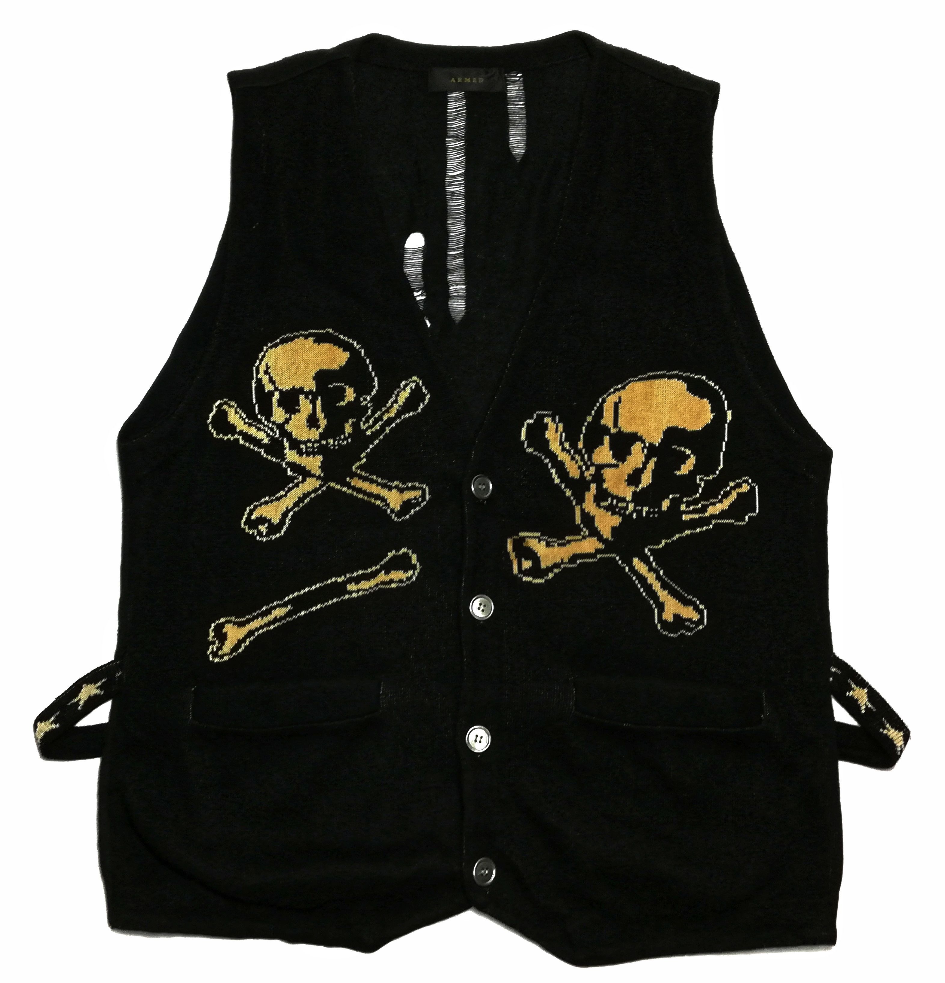 Japanese Brand 🔥Armed Sleeveless Distressed Skull Mastermind Design🔥 Size US M / EU 48-50 / 2 - 1 Thumbnail