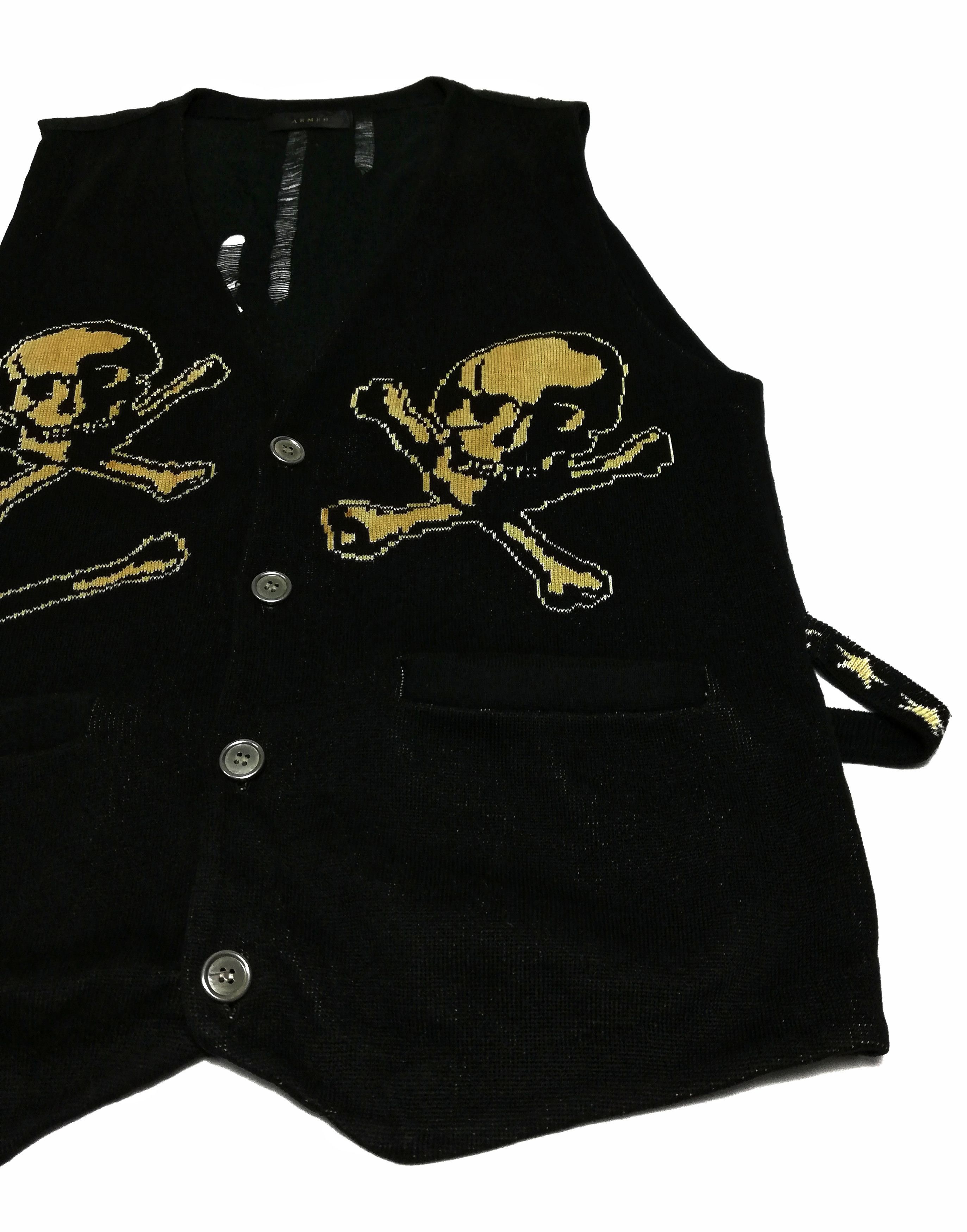 Japanese Brand 🔥Armed Sleeveless Distressed Skull Mastermind Design🔥 Size US M / EU 48-50 / 2 - 4 Thumbnail
