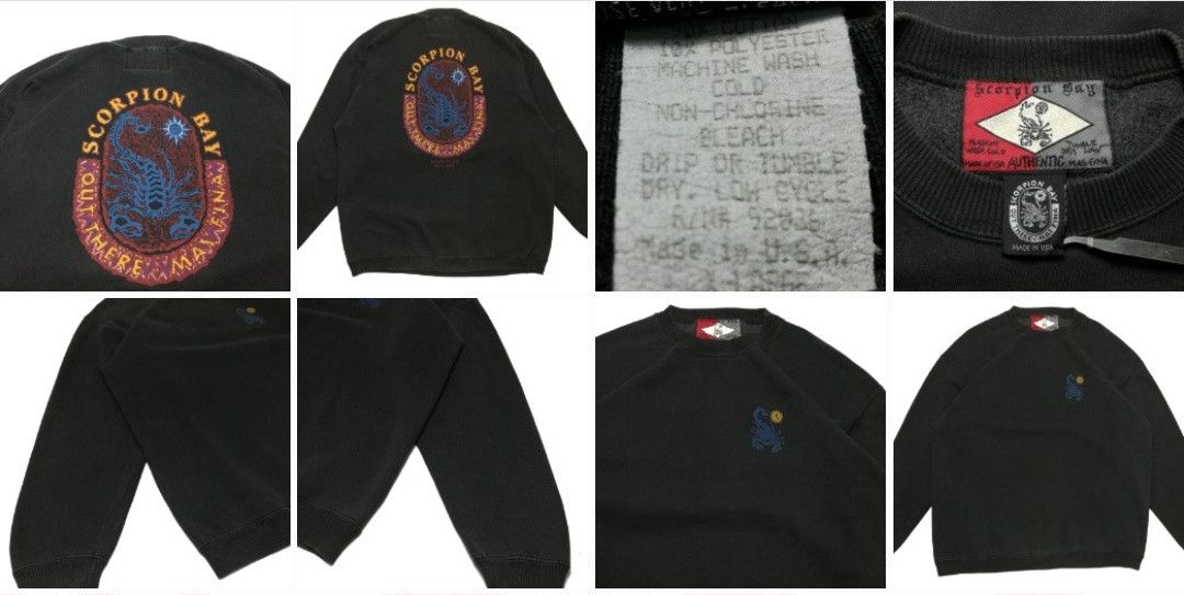 Vintage 🔥SCORPION BAY Authentic Mas Fina Sweatshirt Big Logo🔥 Size US XL / EU 56 / 4 - 9 Thumbnail