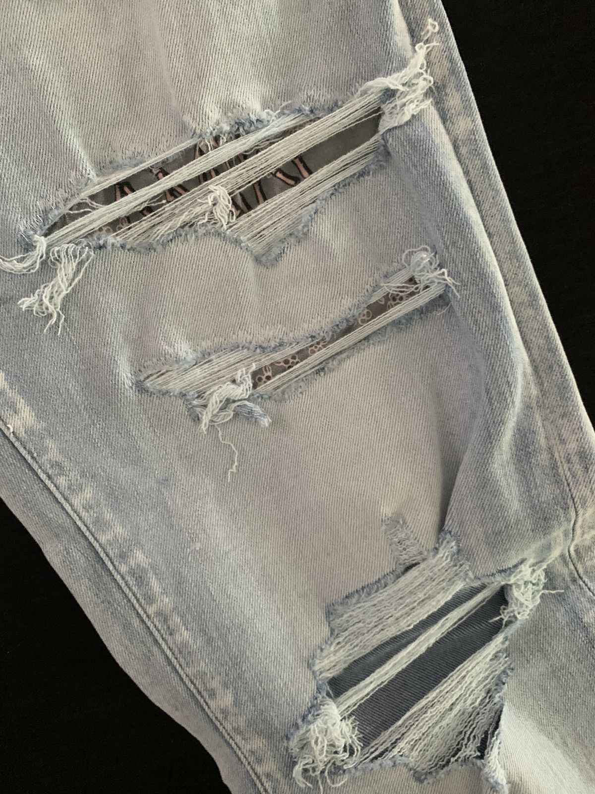 Amiri AMIRI Hibiscus Artpatch Skinny Jeans Size US 34 / EU 50 - 4 Thumbnail