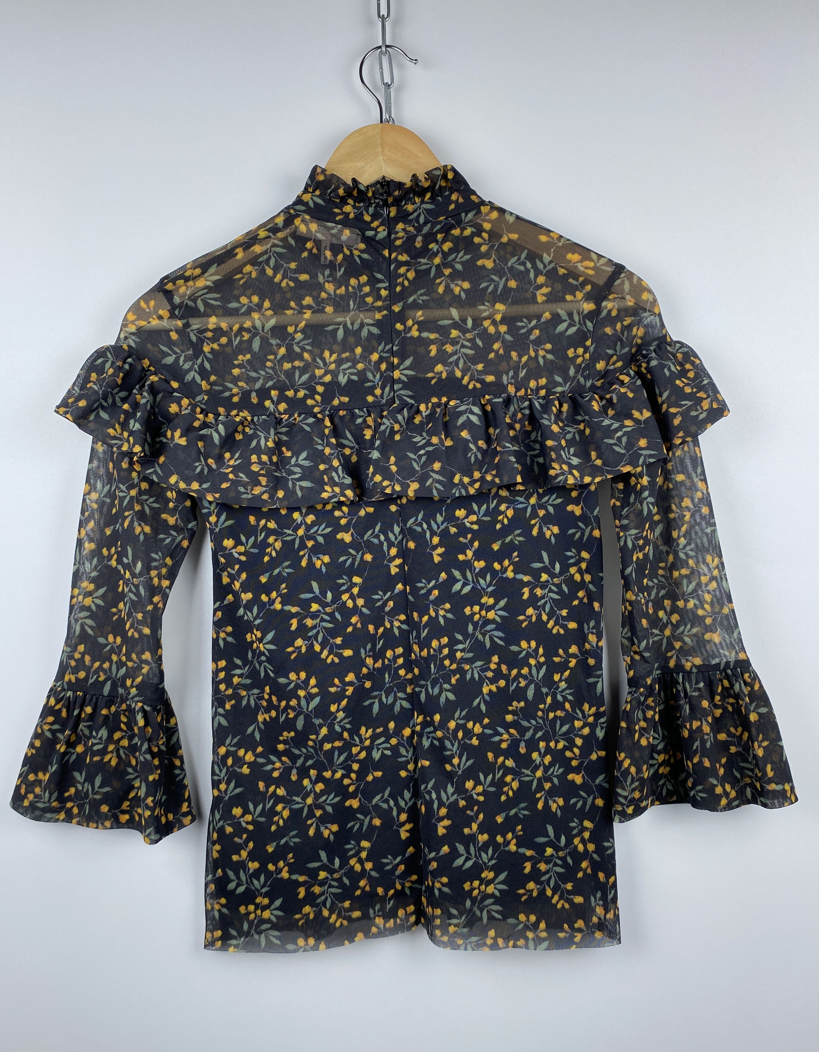 Ganni Ganni Floral Blouse Made in Portugal Size XS Size XS / US 0-2 / IT 36-38 - 11 Thumbnail