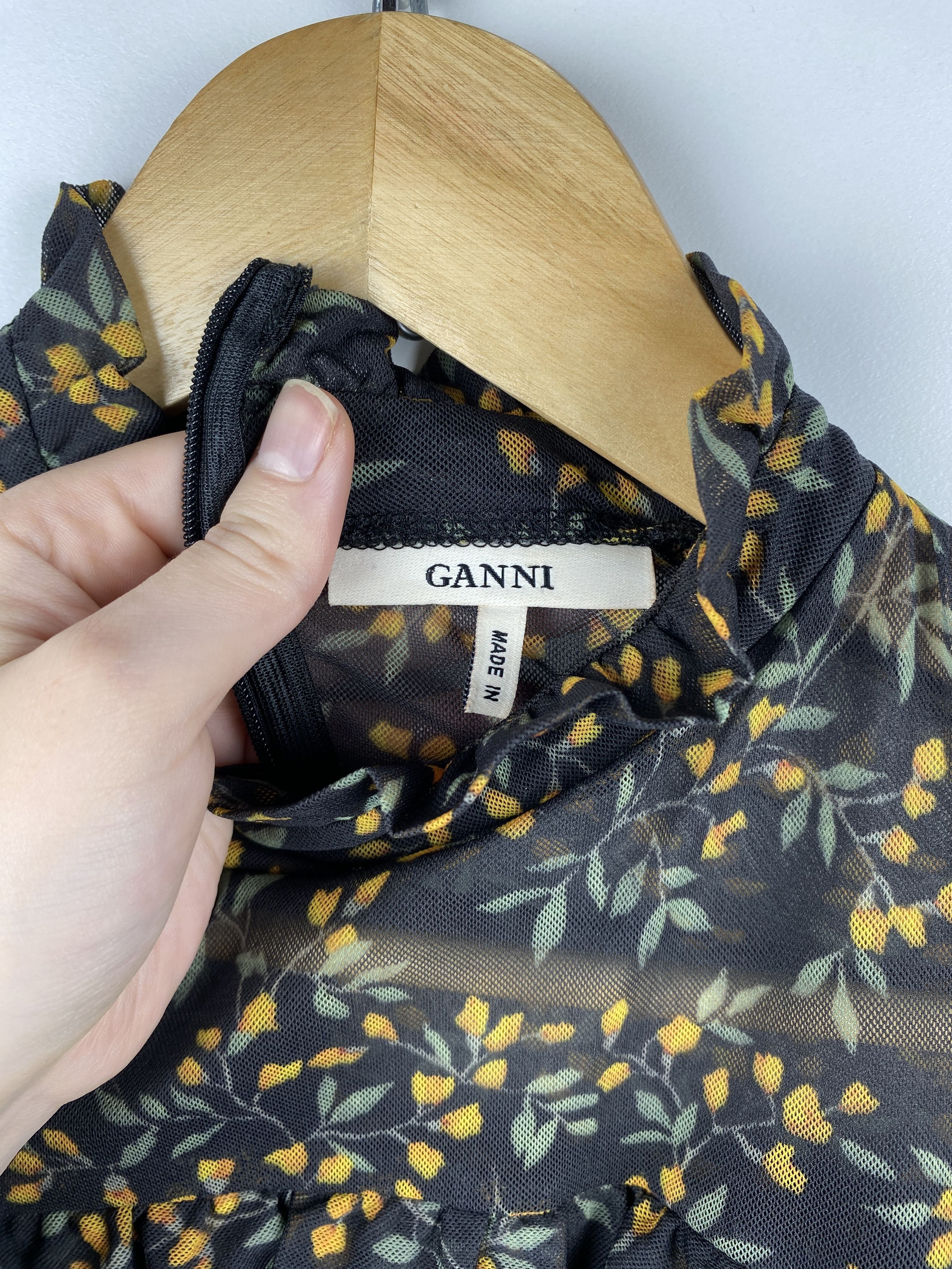 Ganni Ganni Floral Blouse Made in Portugal Size XS Size XS / US 0-2 / IT 36-38 - 8 Thumbnail