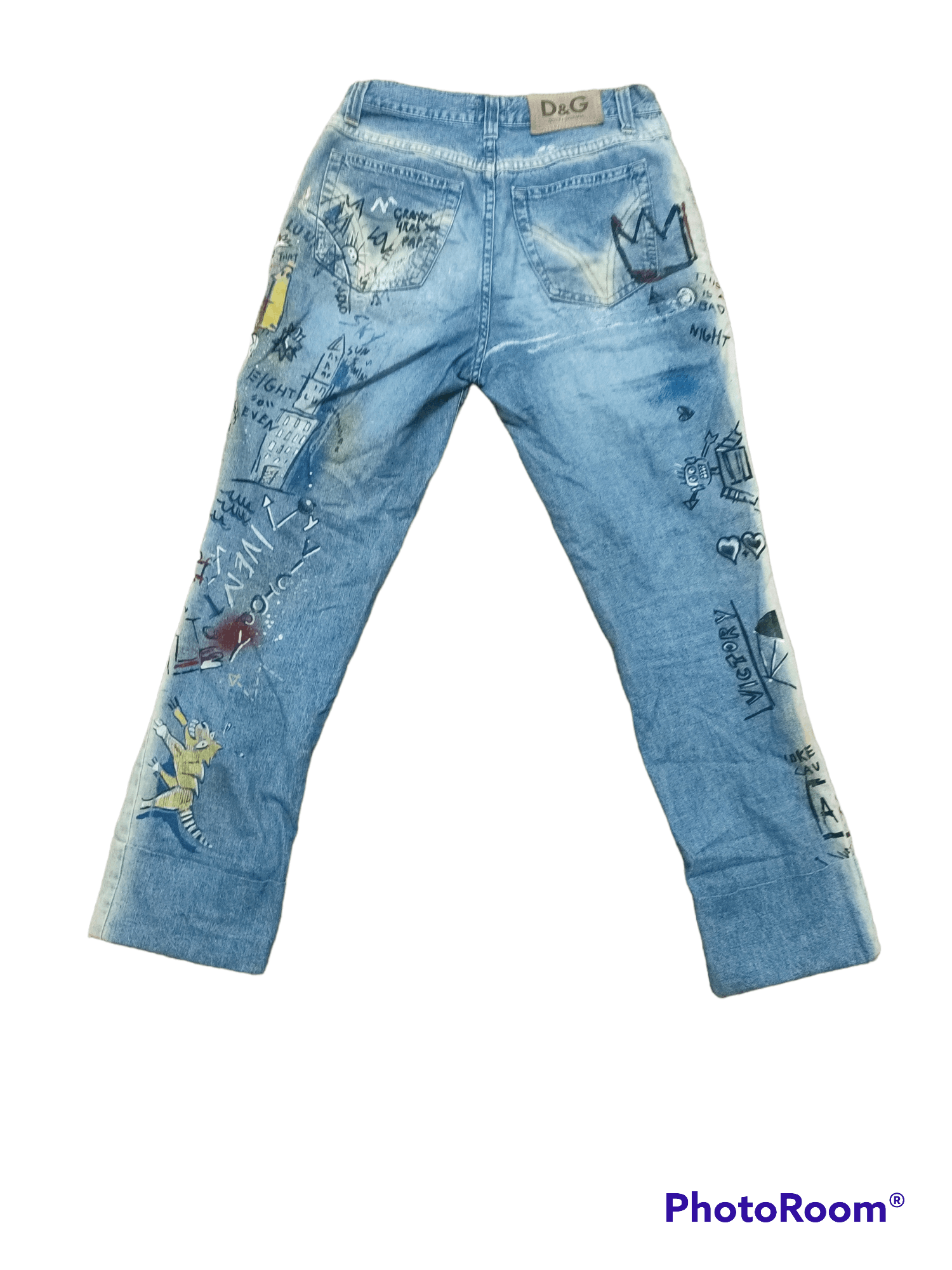 image of Archival Clothing x Dolce Gabbana Jean Michel Basquiat Jeans, Men's (Size 28)