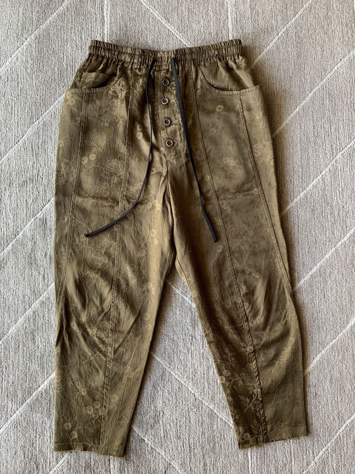 Song For The Mute Floral Jacquard Track Pants - SIZE TRADE Size US 30 / EU 46 - 1 Thumbnail