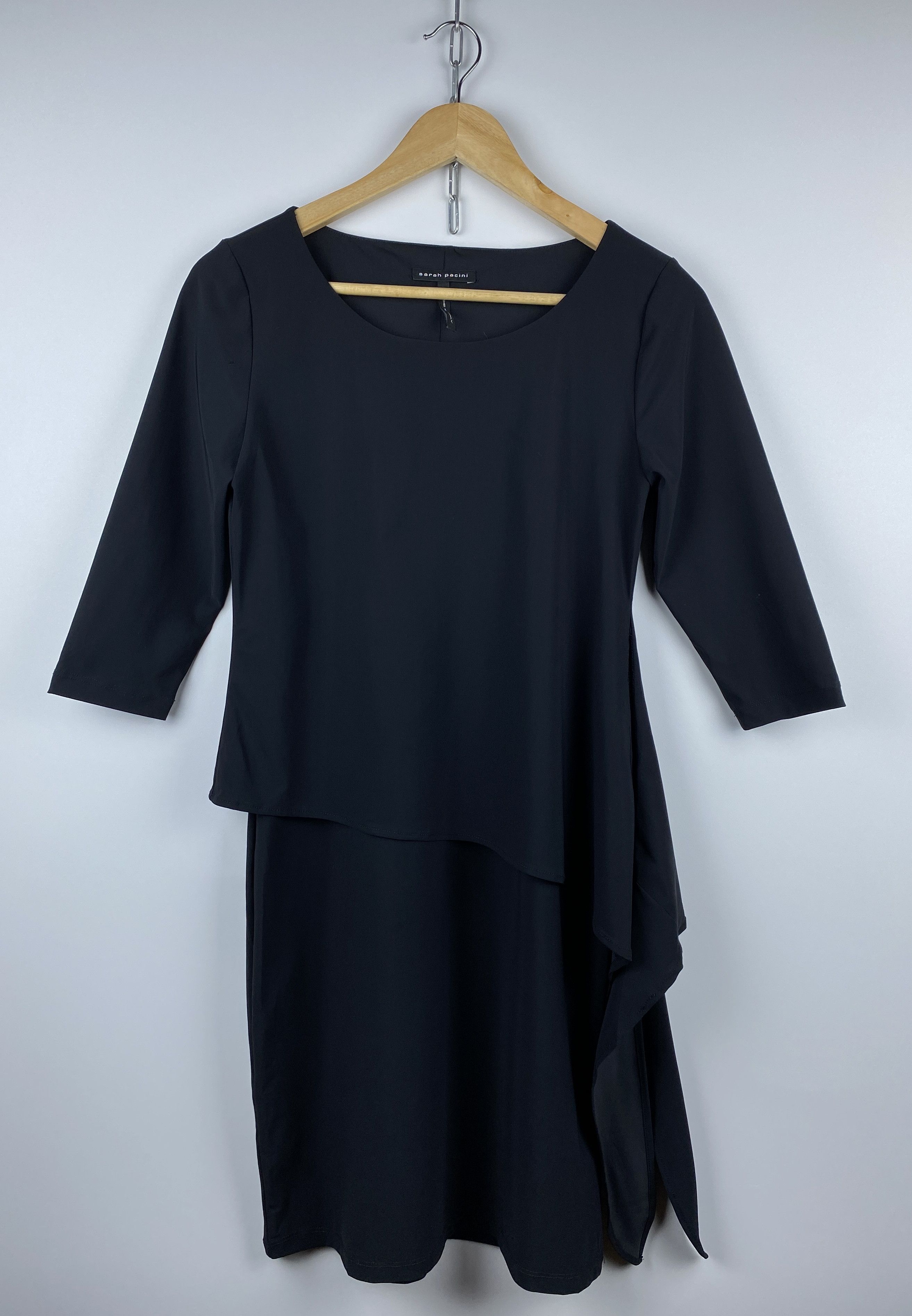 Sarah Pacini Sarah Pacini Elegant Black Dress Made in Italy Size XS Size XS / US 0-2 / IT 36-38 - 3 Thumbnail