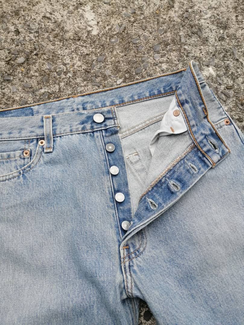 Levi's × Levi's Vintage Clothing Vintage Levi's Strauss 501 Fly Button Denim Jeans Size US 29 - 3 Thumbnail