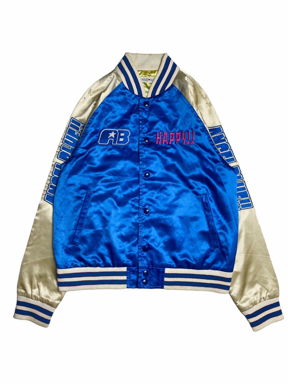 Angel Blue ❤️‍🔥NEED GONE❤️‍🔥1990s Angel Blue - Sateen Varsity Jacket Size US M / EU 48-50 / 2 - 3 Thumbnail