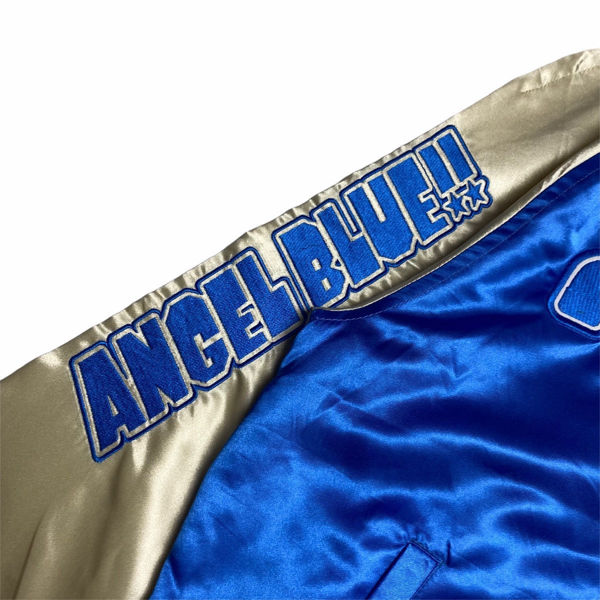 Angel Blue ❤️‍🔥NEED GONE❤️‍🔥1990s Angel Blue - Sateen Varsity Jacket Size US M / EU 48-50 / 2 - 6 Thumbnail