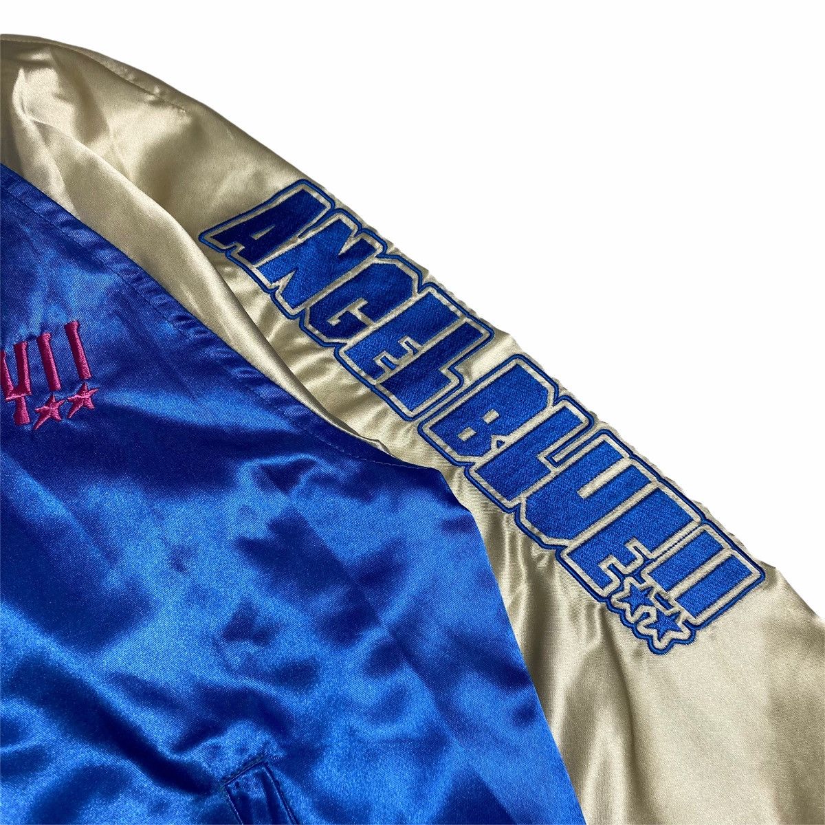 Angel Blue ❤️‍🔥NEED GONE❤️‍🔥1990s Angel Blue - Sateen Varsity Jacket Size US M / EU 48-50 / 2 - 5 Thumbnail