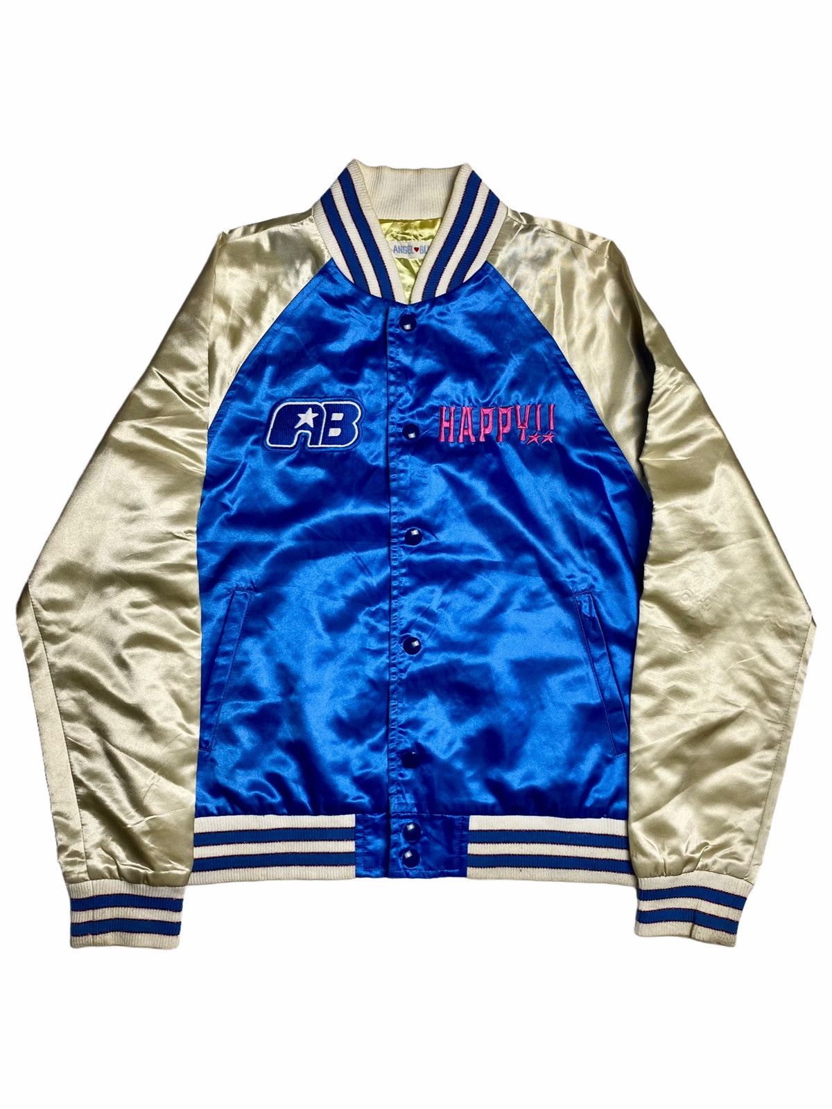 Angel Blue ❤️‍🔥NEED GONE❤️‍🔥1990s Angel Blue - Sateen Varsity Jacket Size US M / EU 48-50 / 2 - 2 Thumbnail