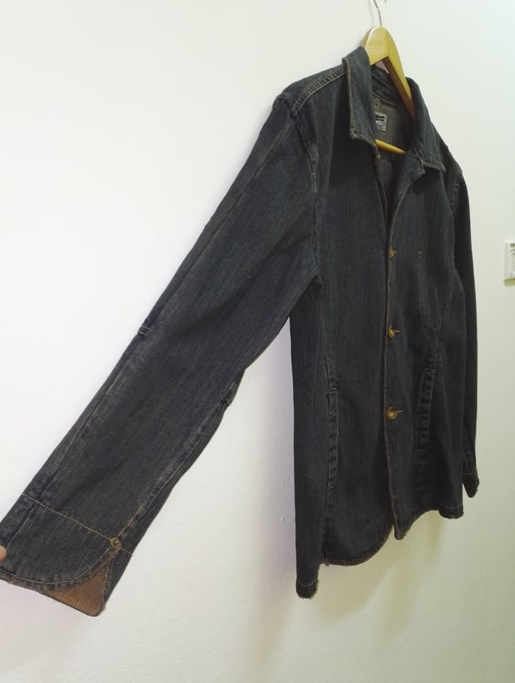 Japanese Brand Rare🔥 Modern Gallery Worker Jacket Jeans Nice Design (c27) Size US M / EU 48-50 / 2 - 3 Thumbnail