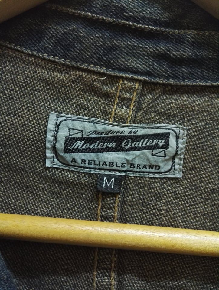 Japanese Brand Rare🔥 Modern Gallery Worker Jacket Jeans Nice Design (c27) Size US M / EU 48-50 / 2 - 6 Thumbnail