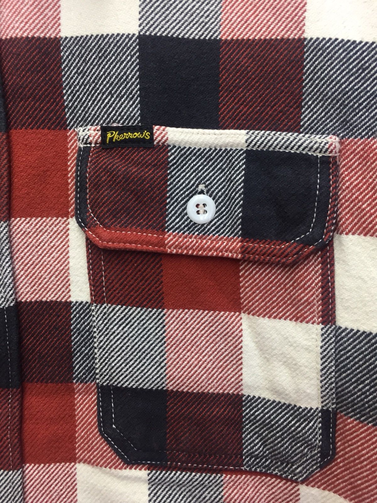 Japanese Brand Pherrows Flanel Checkered Shirt Size US S / EU 44-46 / 1 - 4 Thumbnail