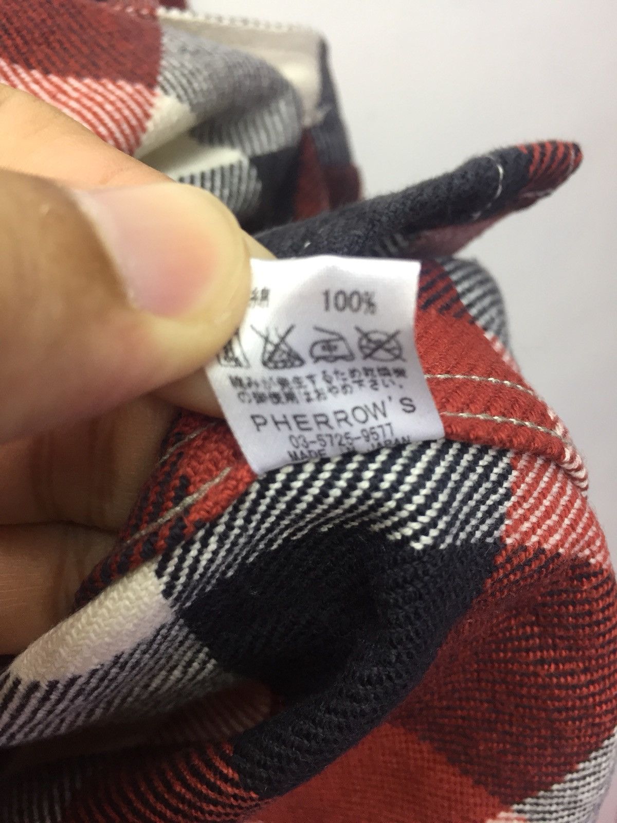 Japanese Brand Pherrows Flanel Checkered Shirt Size US S / EU 44-46 / 1 - 10 Thumbnail